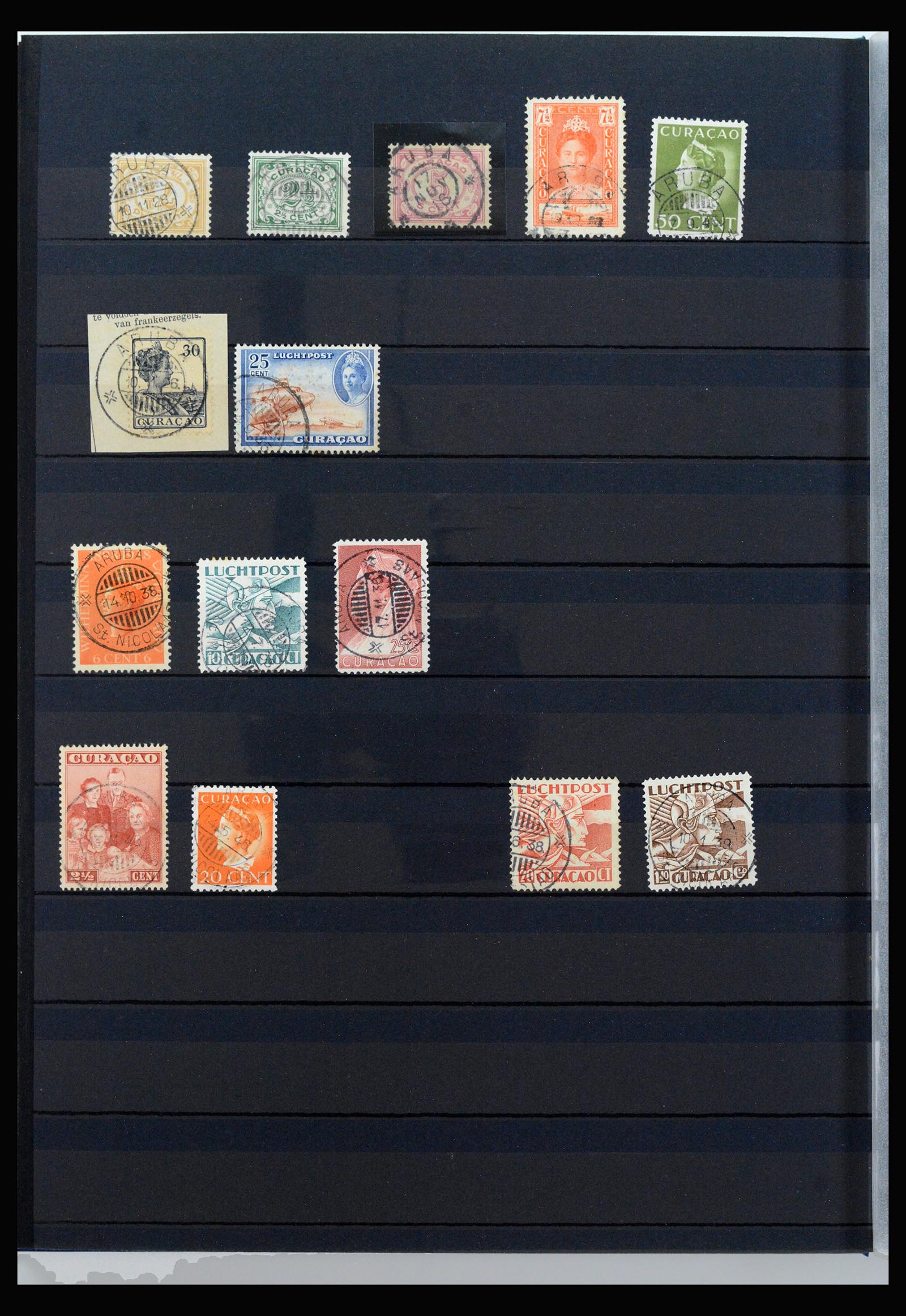 40097 0016 - Postzegelverzameling 40097 Curaçao stempels 1873-1980.