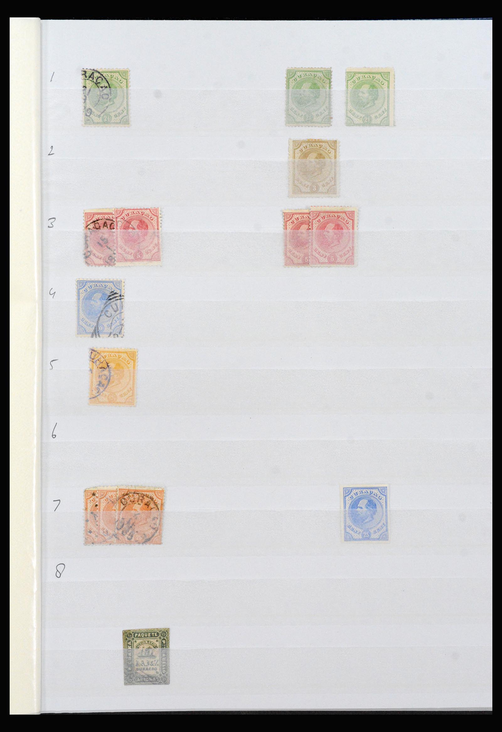 40097 0018 - Postzegelverzameling 40097 Curaçao stempels 1873-1980.