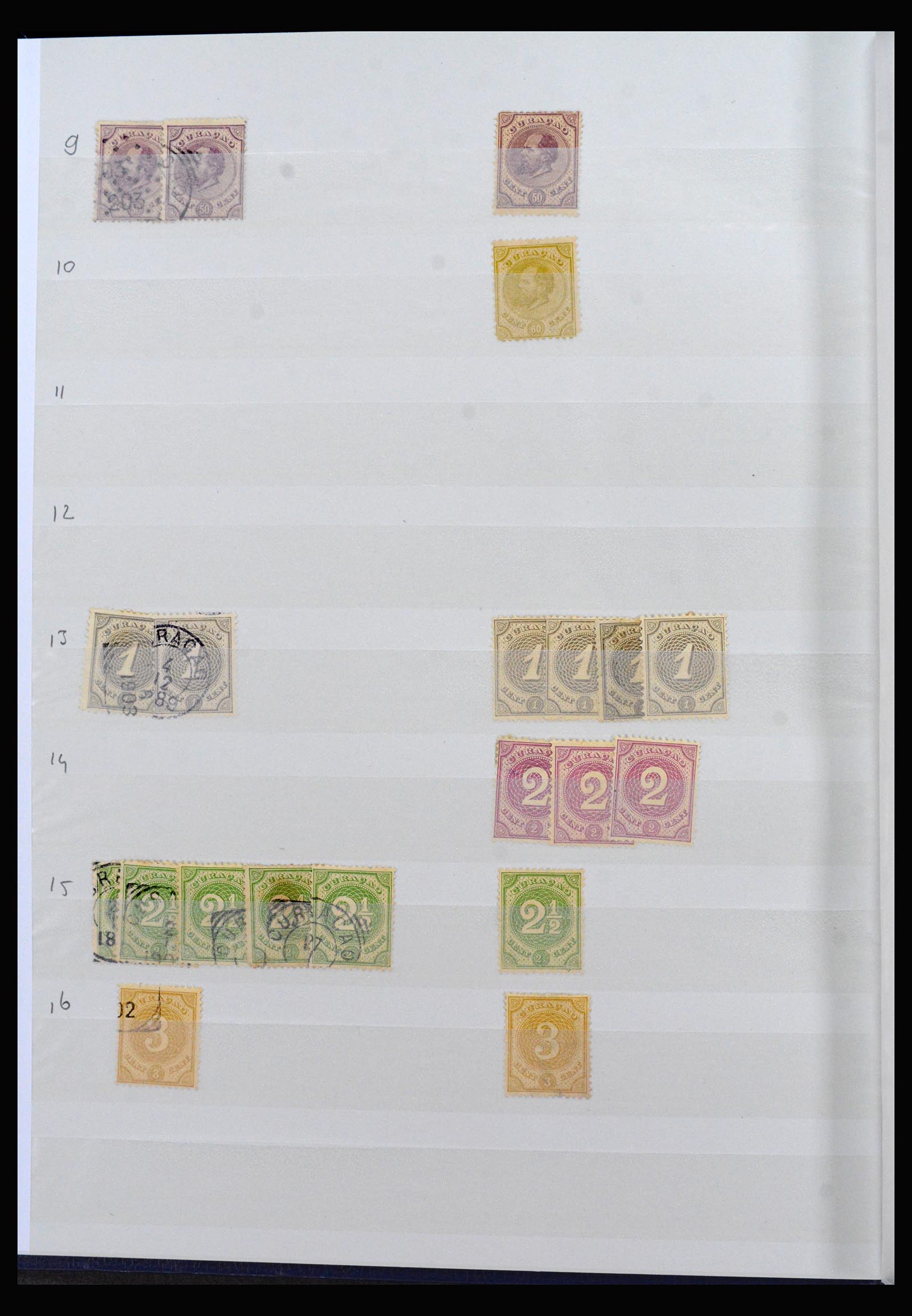 40097 0019 - Postzegelverzameling 40097 Curaçao stempels 1873-1980.