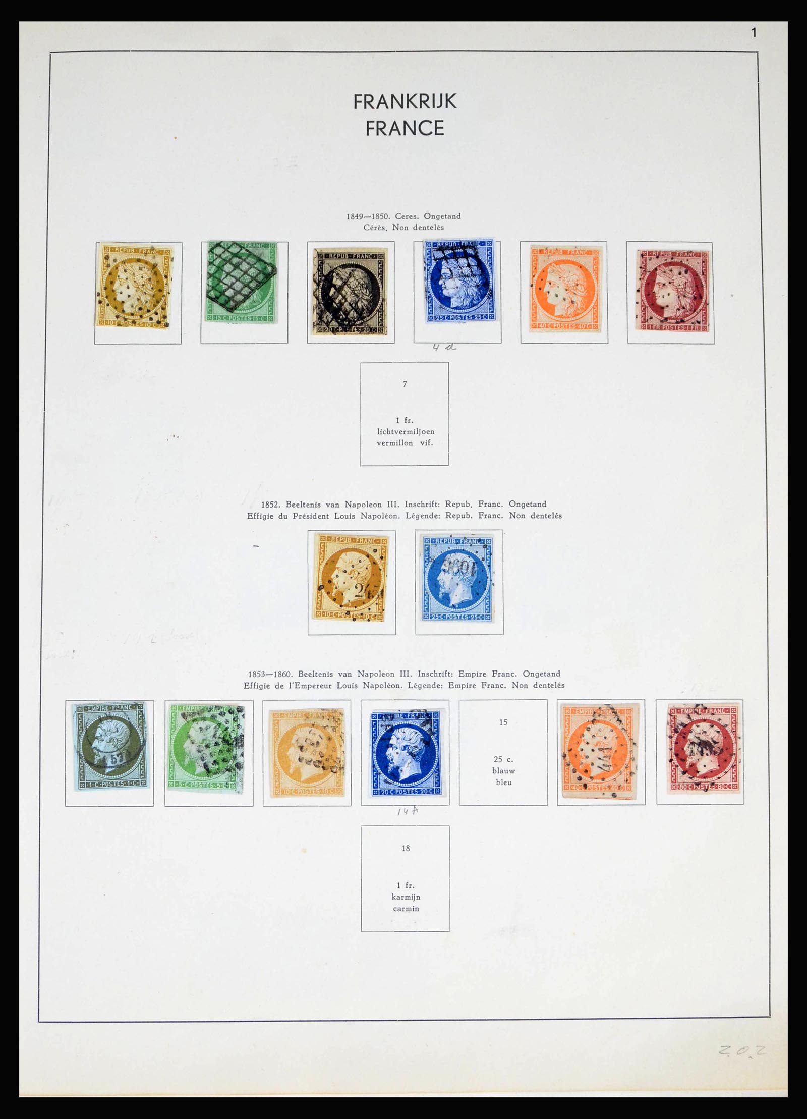40100 0001 - Postzegelverzameling 40100 Frankrijk 1849-1983.