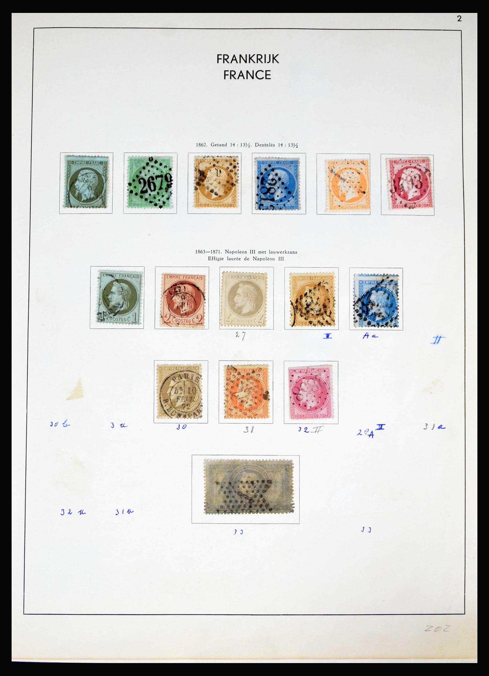 40100 0003 - Postzegelverzameling 40100 Frankrijk 1849-1983.