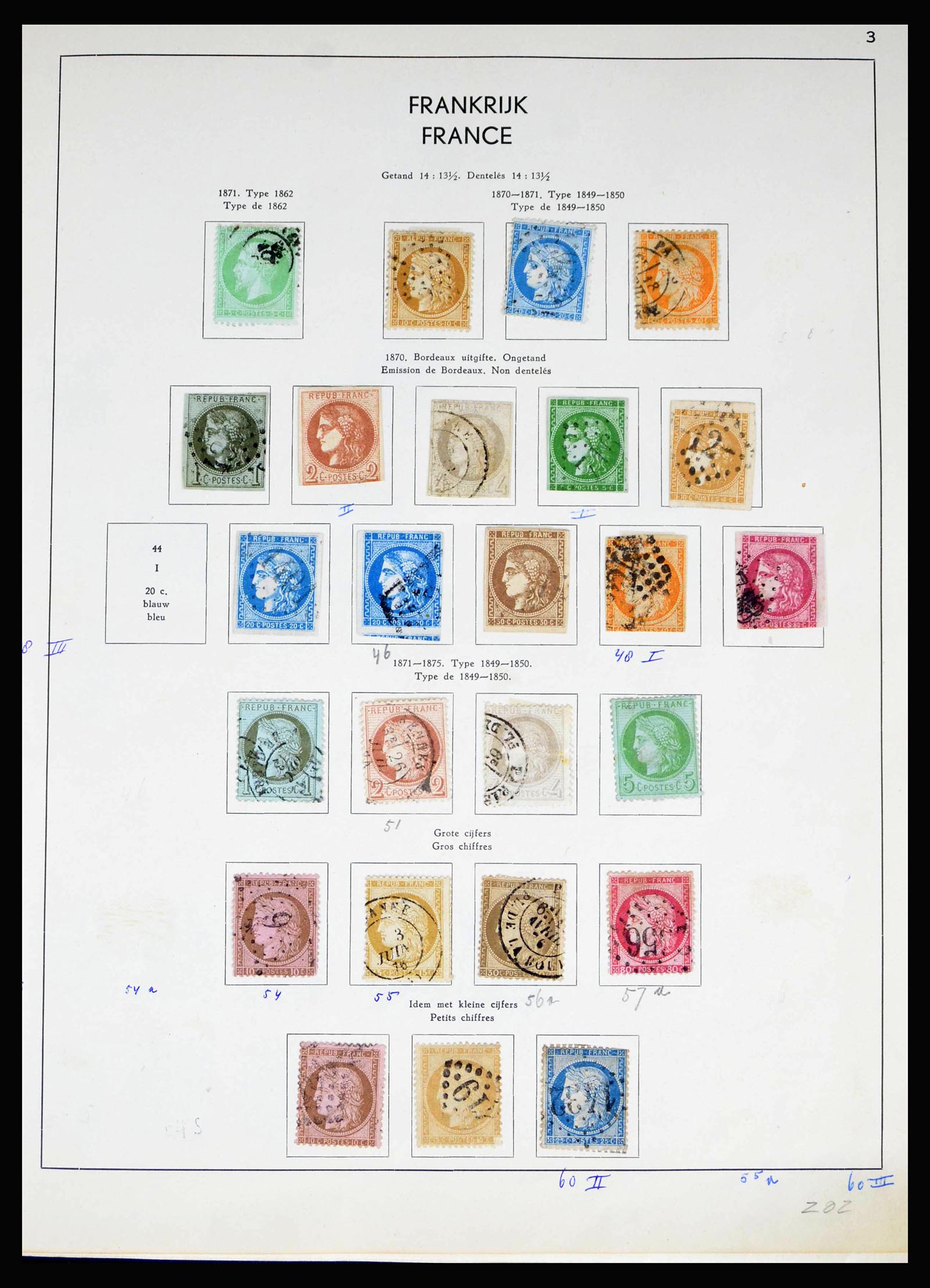 40100 0005 - Postzegelverzameling 40100 Frankrijk 1849-1983.