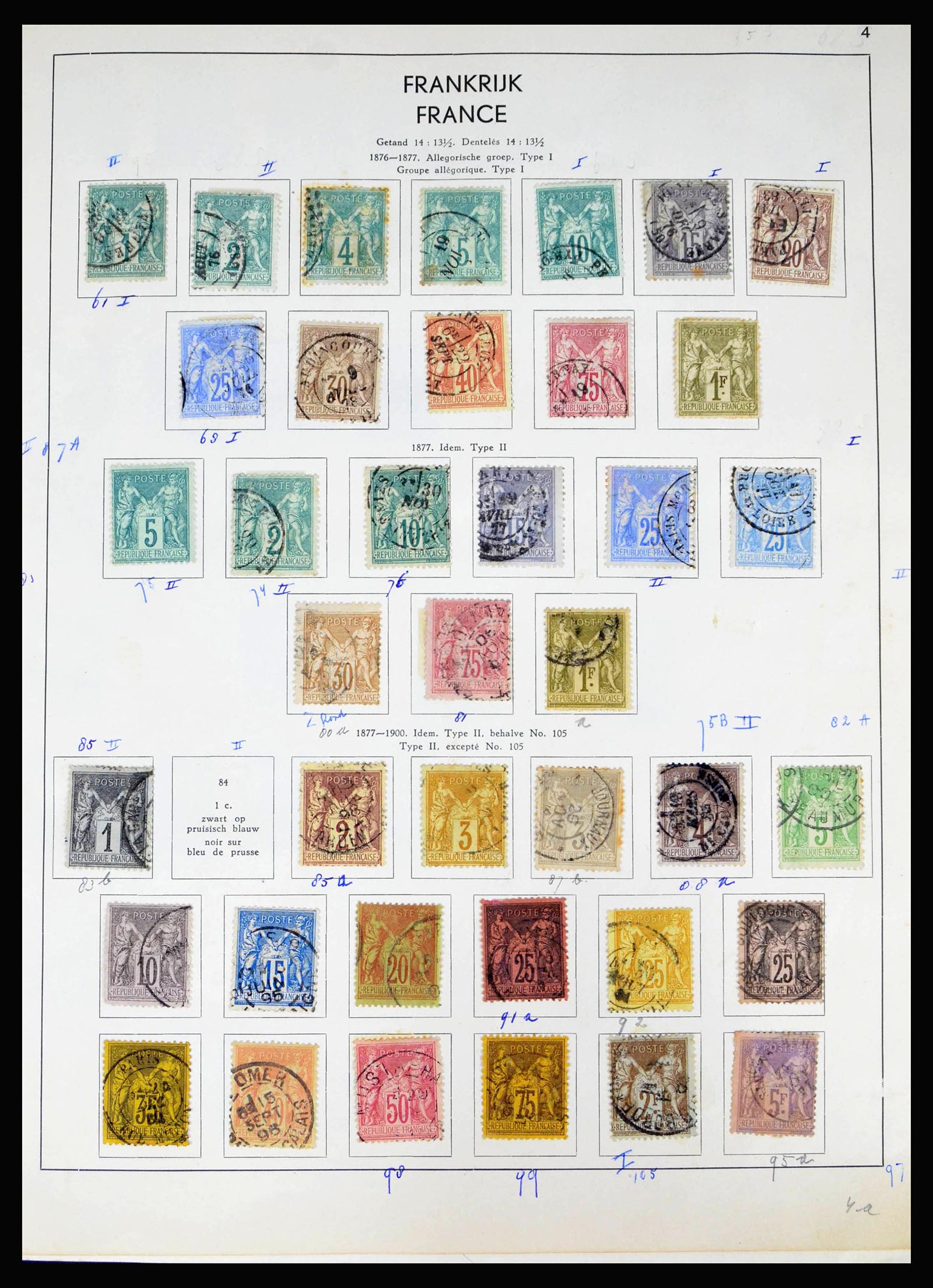 40100 0007 - Postzegelverzameling 40100 Frankrijk 1849-1983.