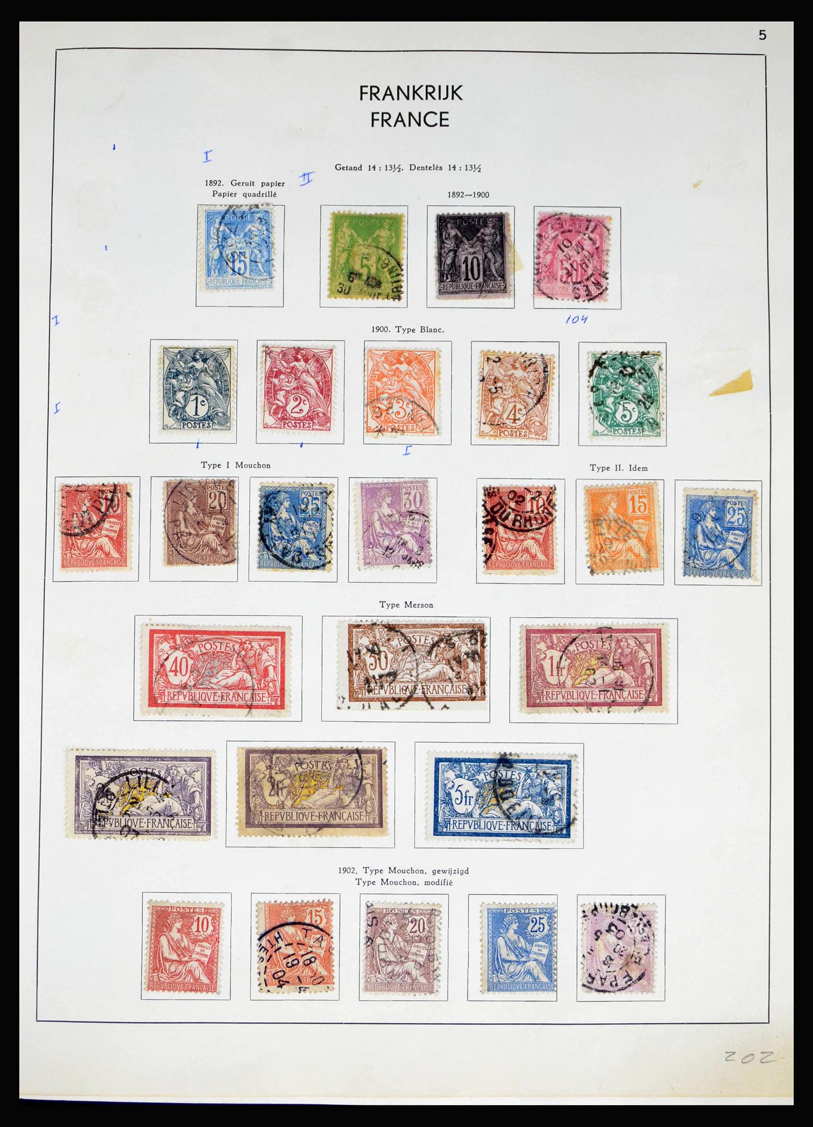 40100 0009 - Postzegelverzameling 40100 Frankrijk 1849-1983.