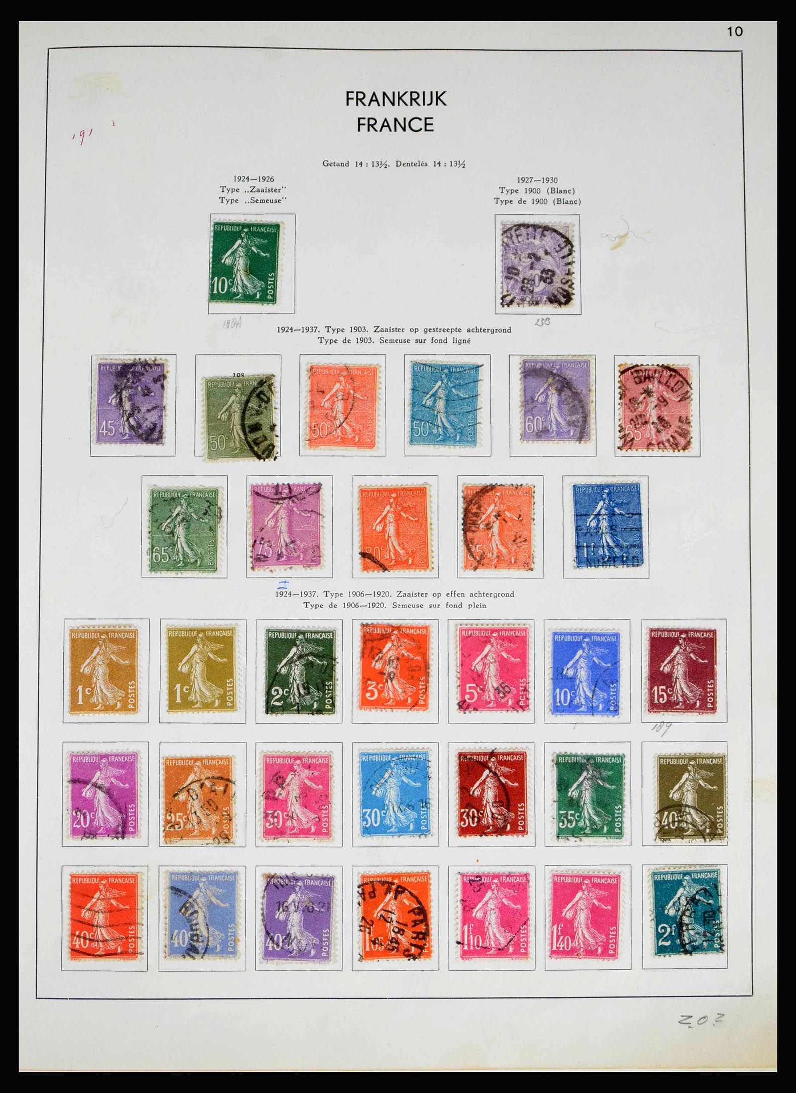 40100 0017 - Postzegelverzameling 40100 Frankrijk 1849-1983.