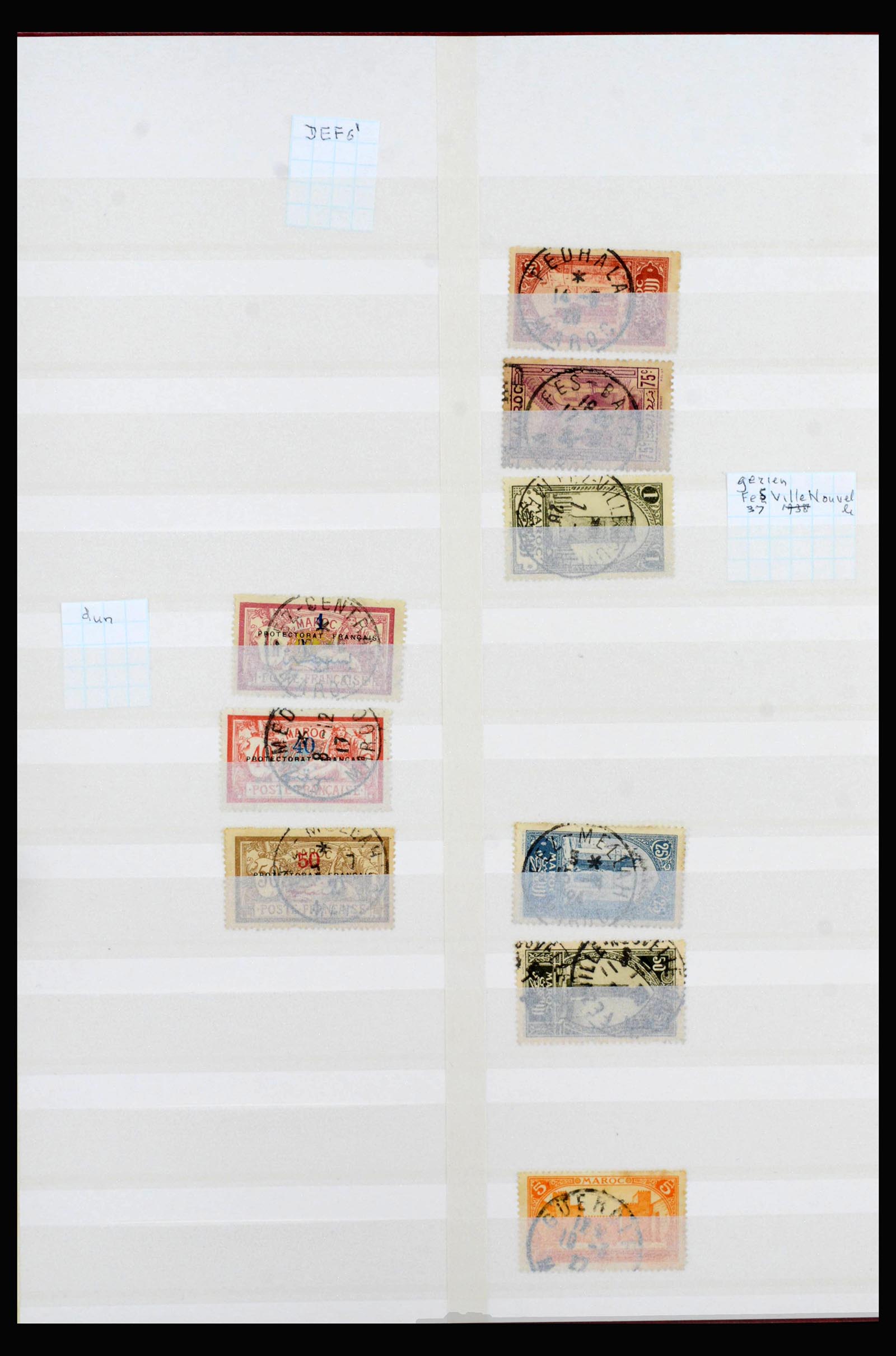 40101 0012 - Postzegelverzameling 40101 Marokko stempels 1880-1940.