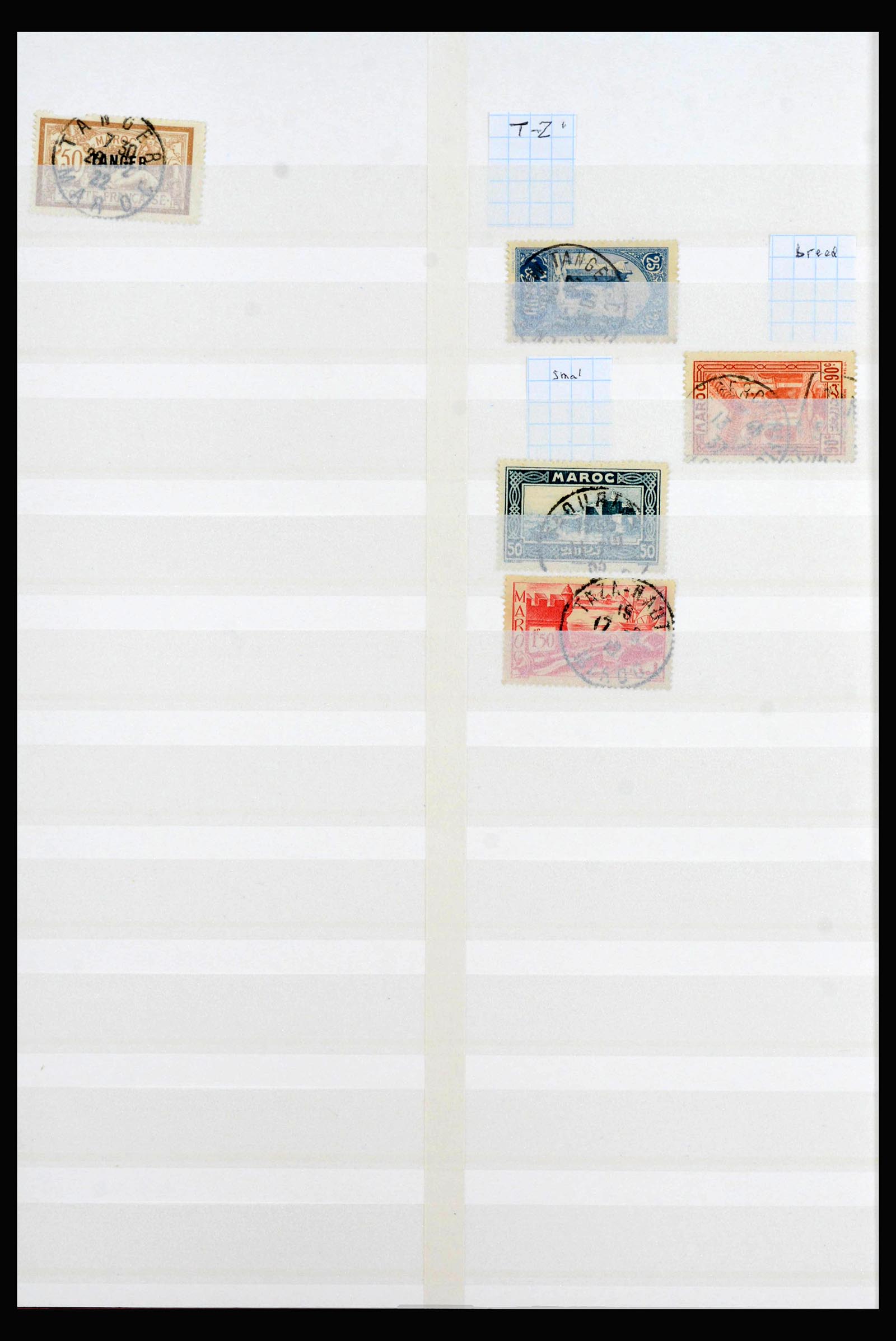 40101 0018 - Postzegelverzameling 40101 Marokko stempels 1880-1940.