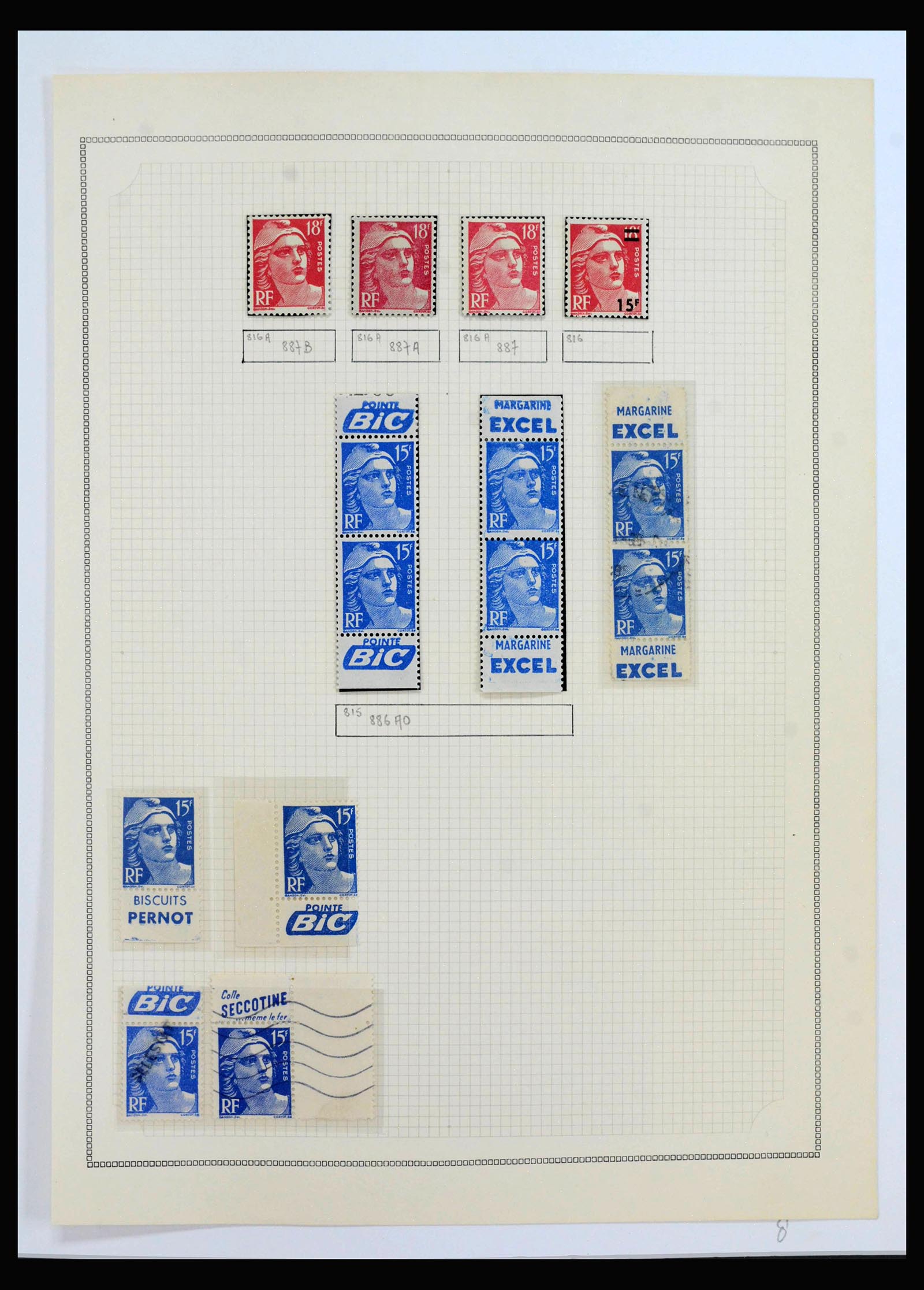 40102 0004 - Postzegelverzameling 40102 Frankrijk 1944-1973.