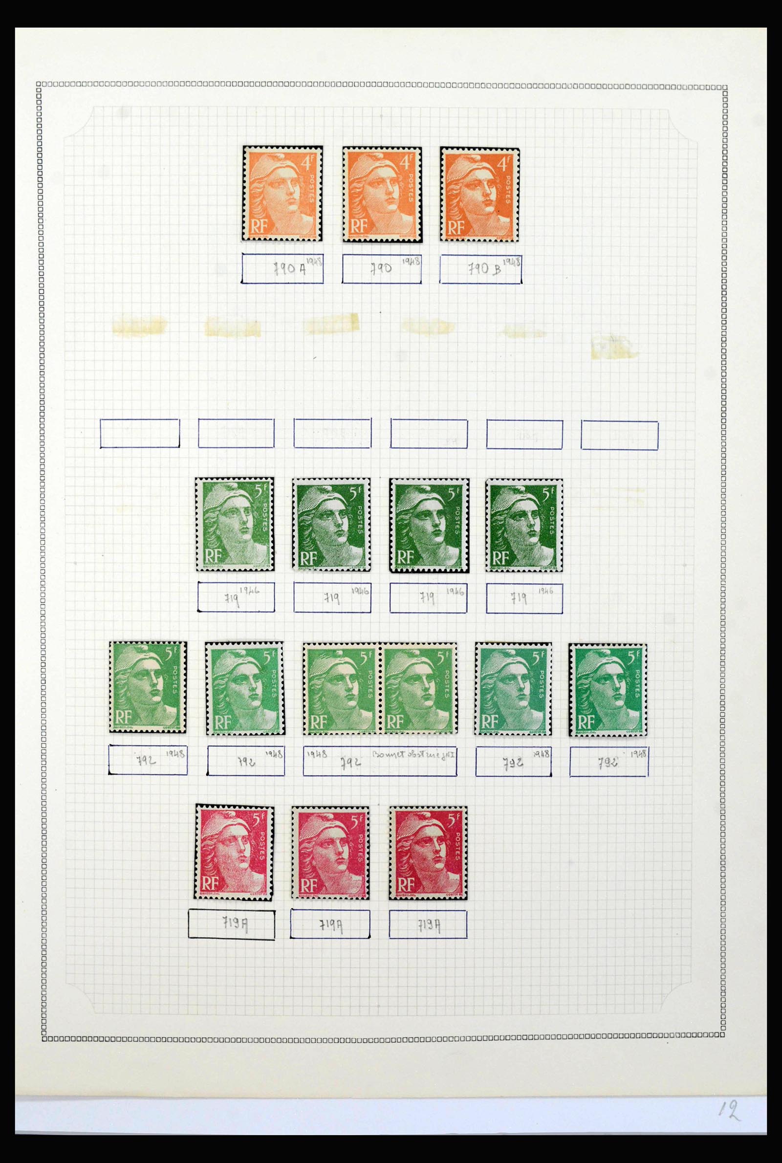 40102 0007 - Postzegelverzameling 40102 Frankrijk 1944-1973.