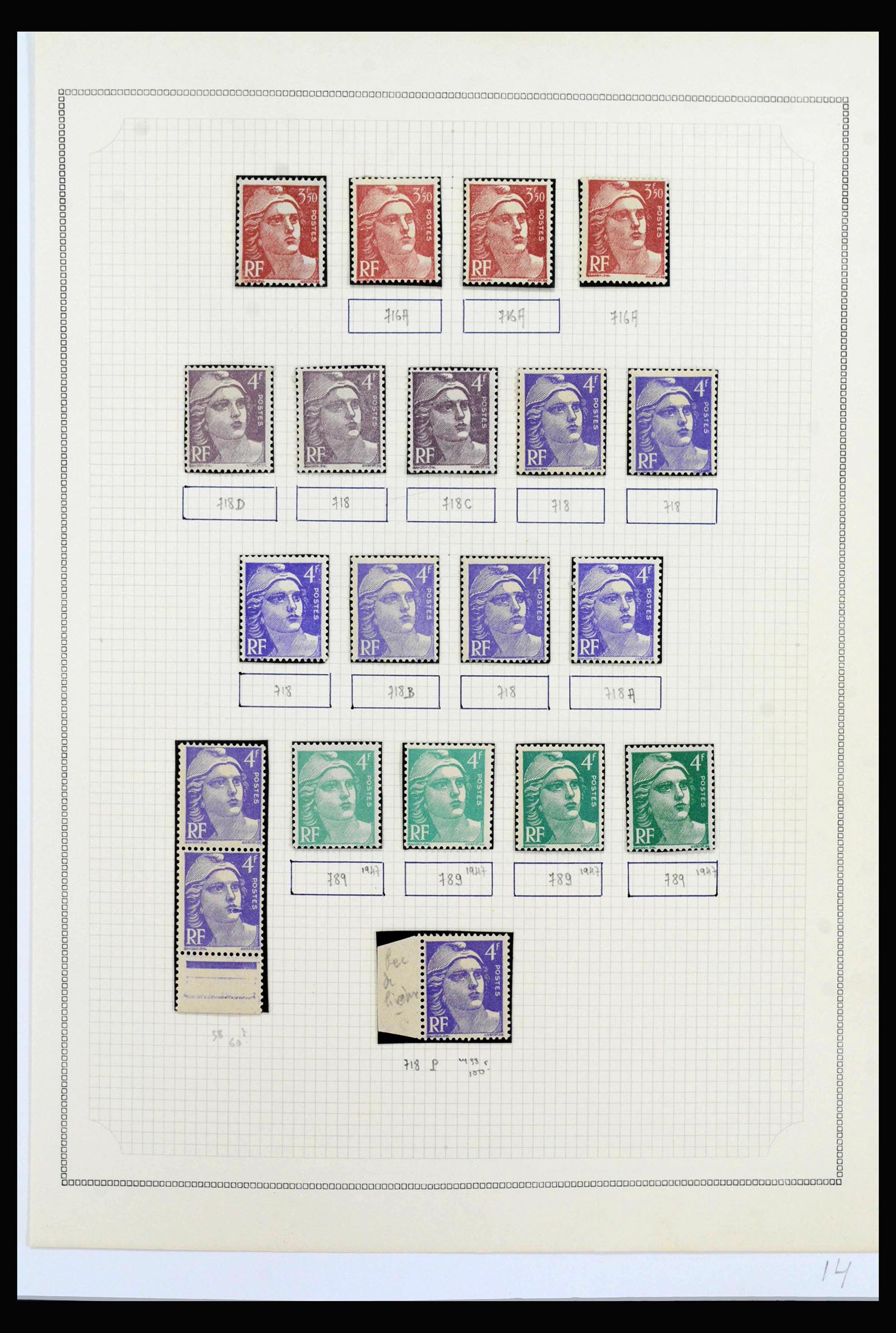 40102 0009 - Postzegelverzameling 40102 Frankrijk 1944-1973.