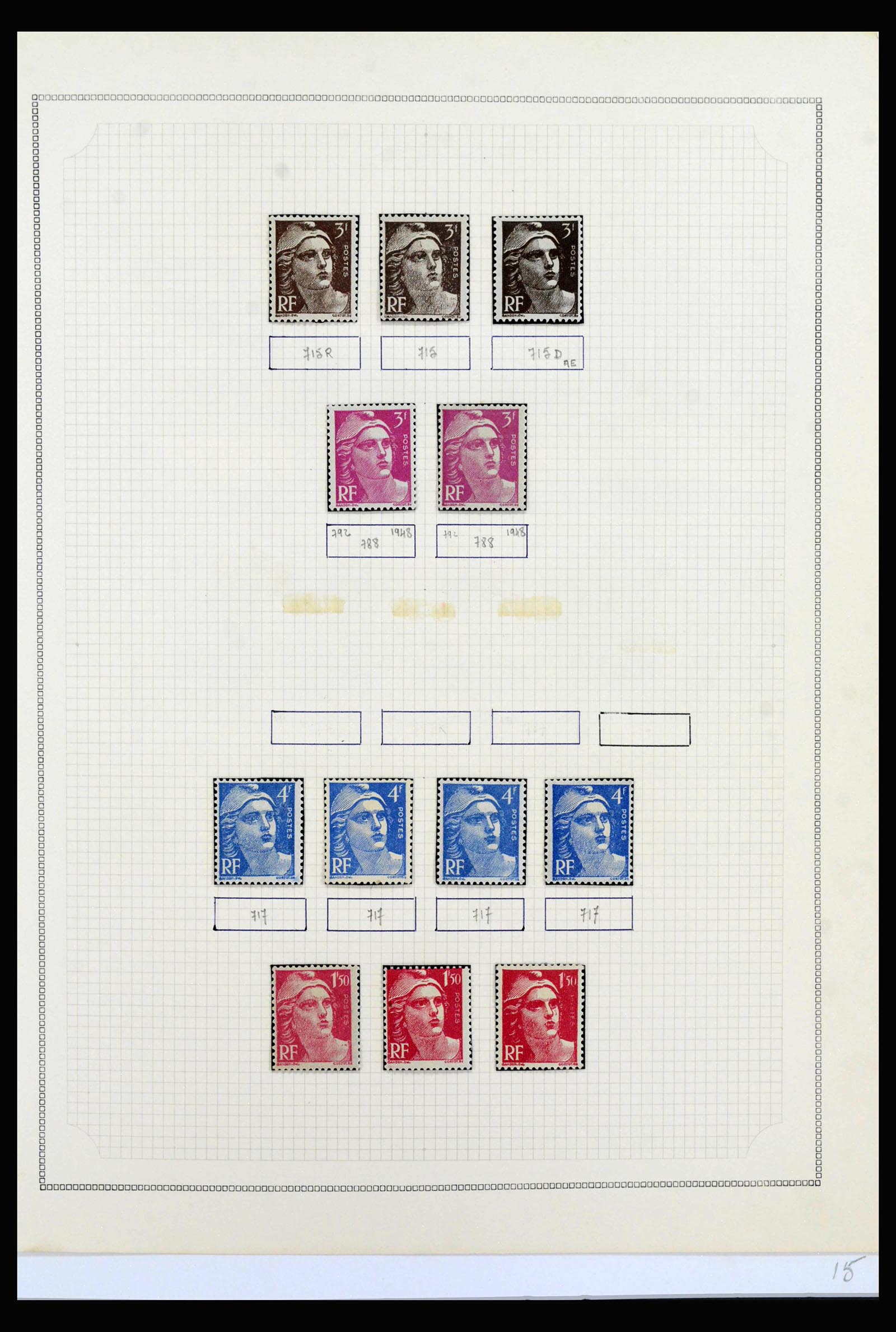 40102 0010 - Postzegelverzameling 40102 Frankrijk 1944-1973.