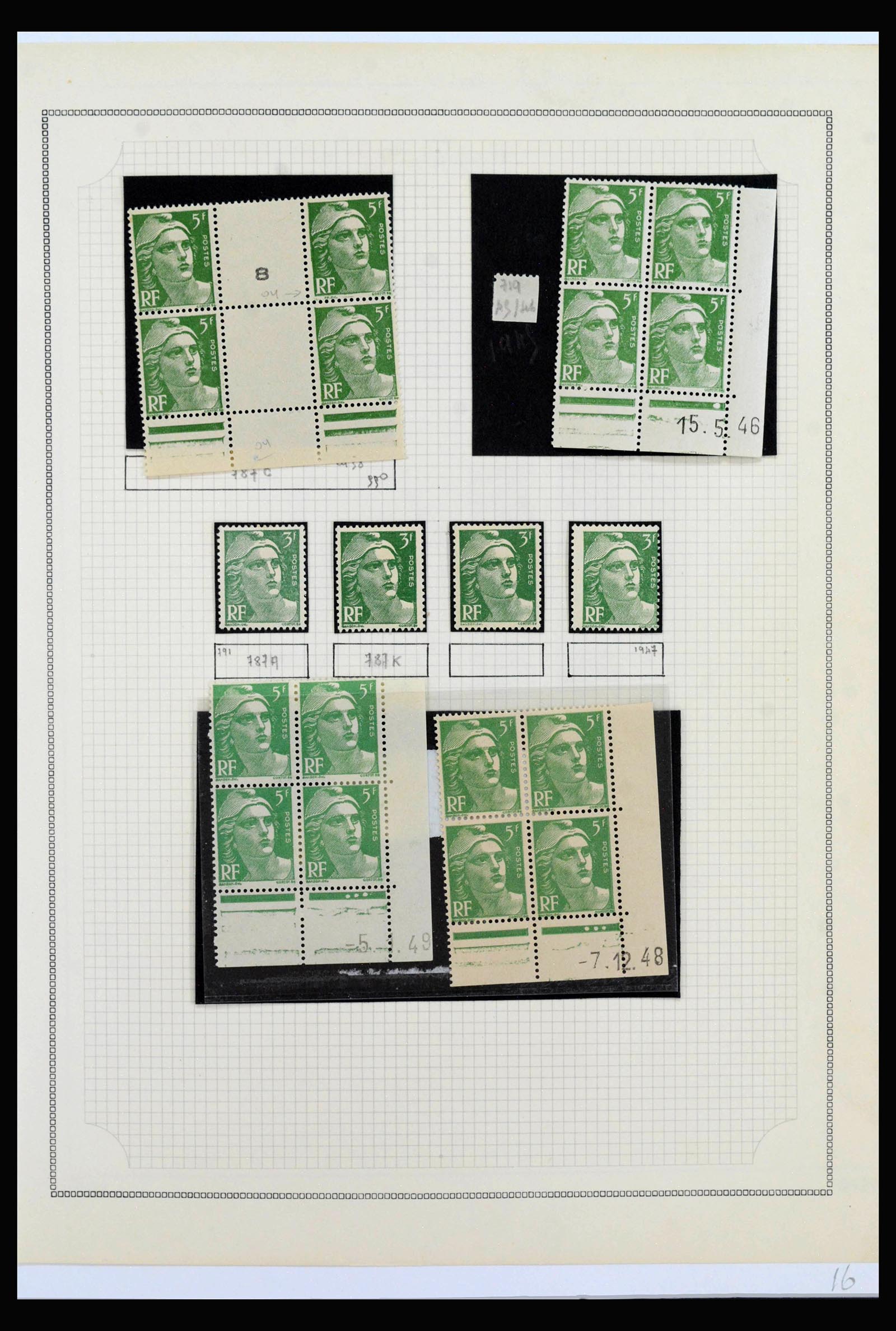 40102 0011 - Postzegelverzameling 40102 Frankrijk 1944-1973.