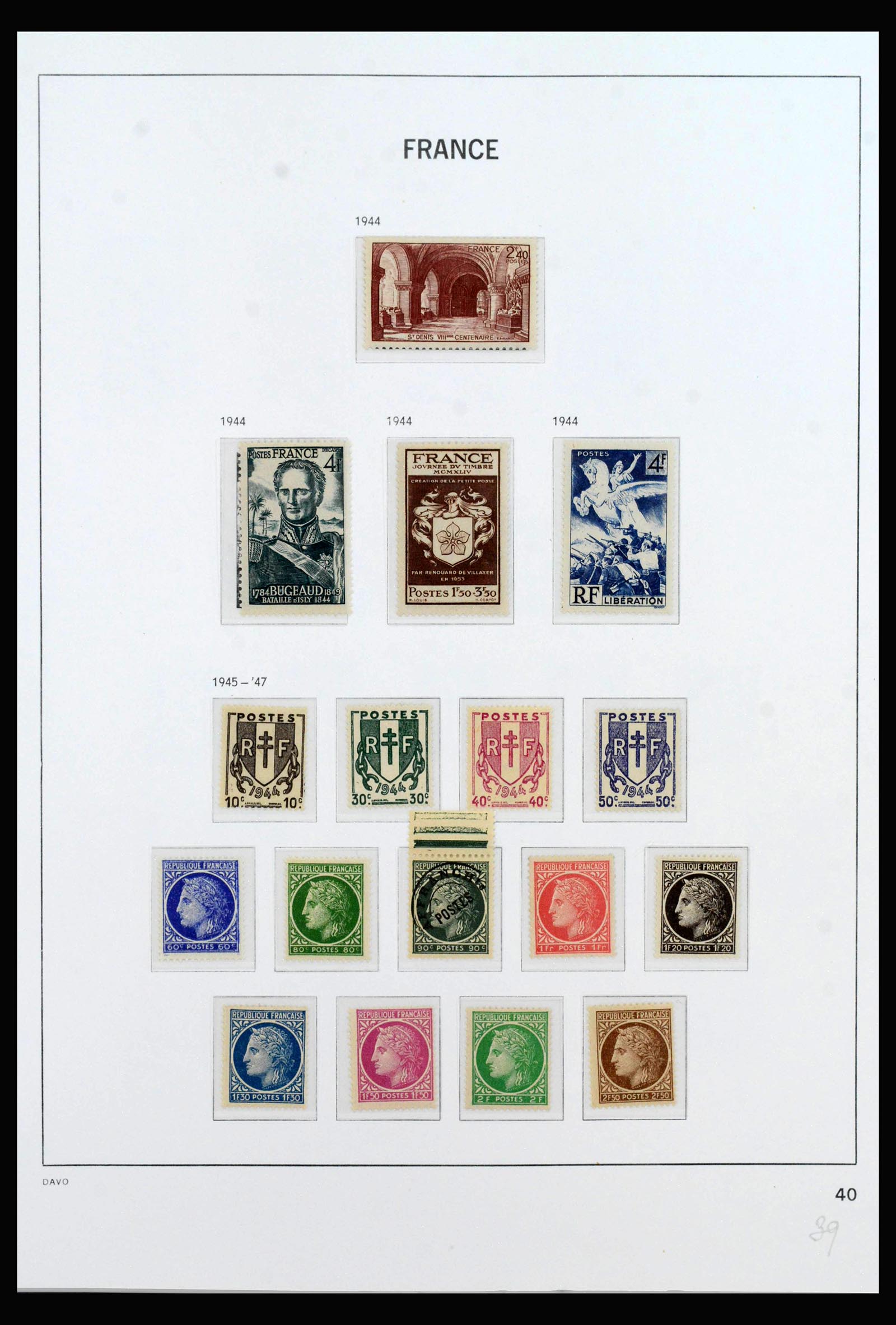 40102 0018 - Postzegelverzameling 40102 Frankrijk 1944-1973.