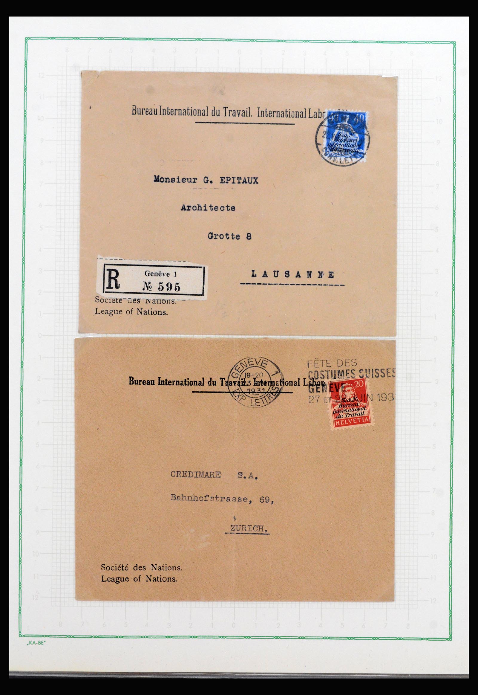 40105 0007 - Postzegelverzameling 40105 Zwitserland dienst supercollectie 1922-195