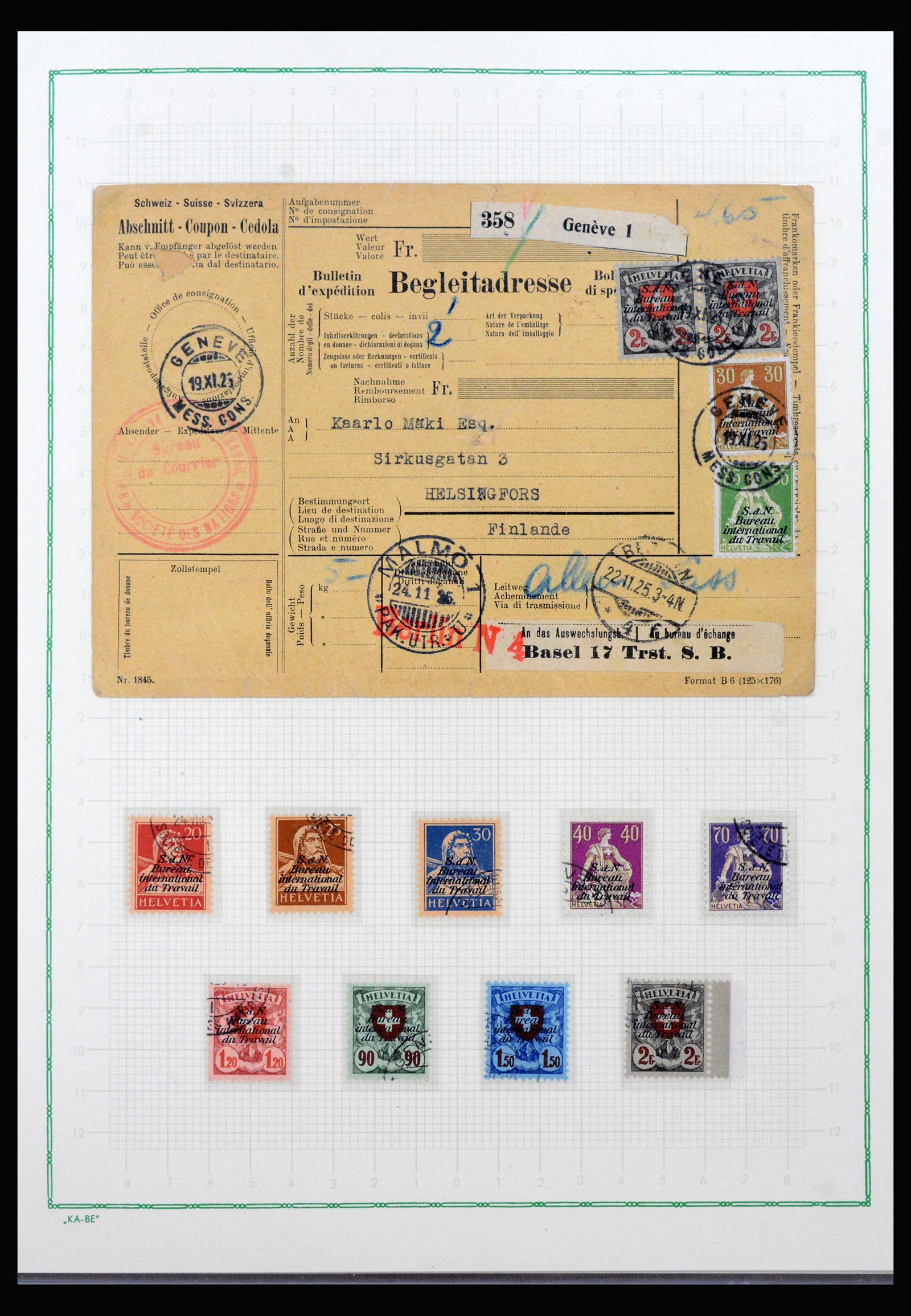 40105 0010 - Postzegelverzameling 40105 Zwitserland dienst supercollectie 1922-195
