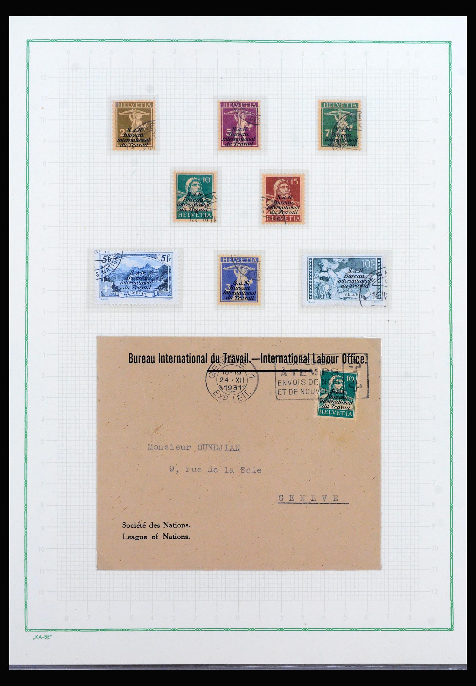 40105 0013 - Postzegelverzameling 40105 Zwitserland dienst supercollectie 1922-195