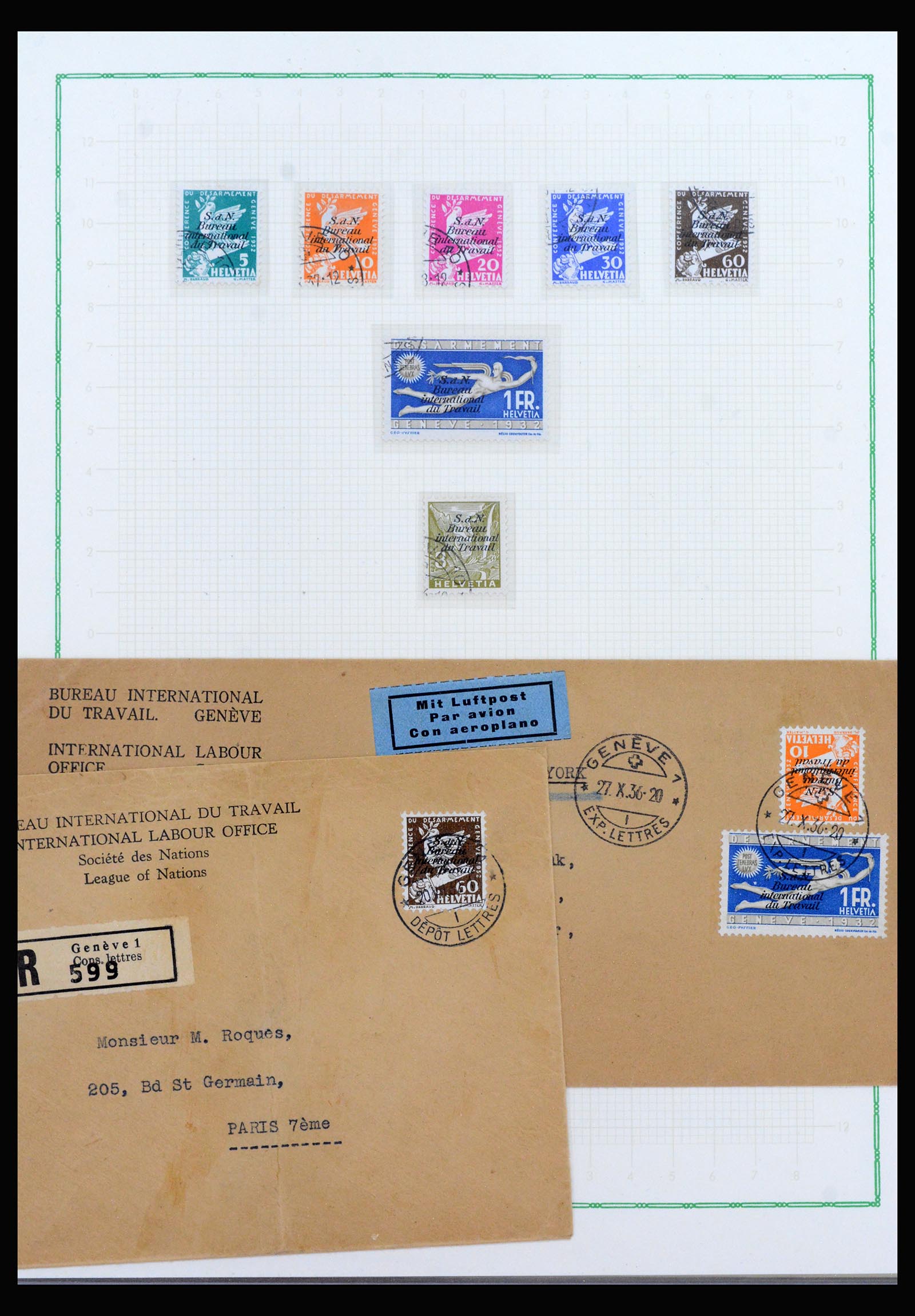 40105 0014 - Postzegelverzameling 40105 Zwitserland dienst supercollectie 1922-195