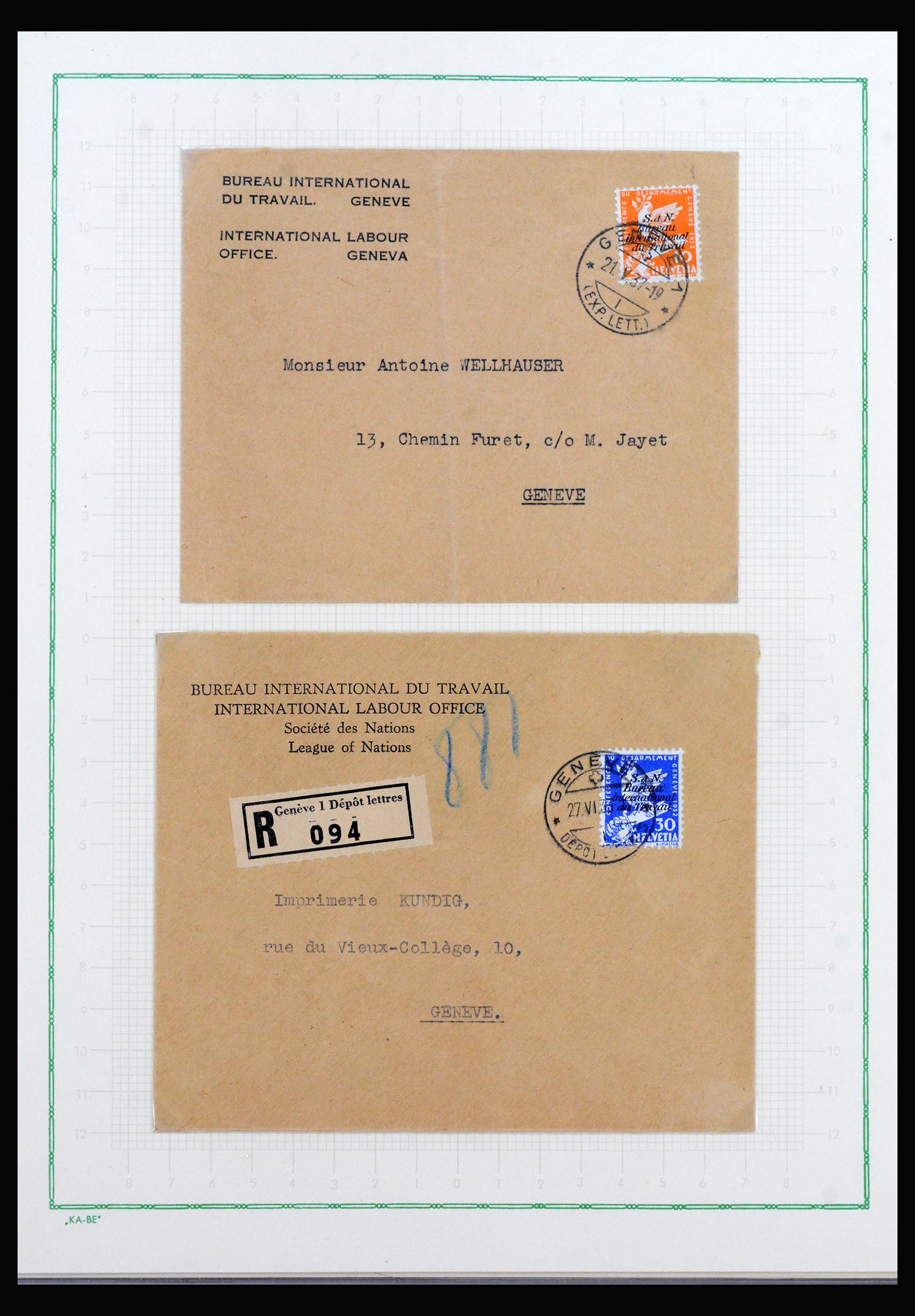 40105 0015 - Postzegelverzameling 40105 Zwitserland dienst supercollectie 1922-195