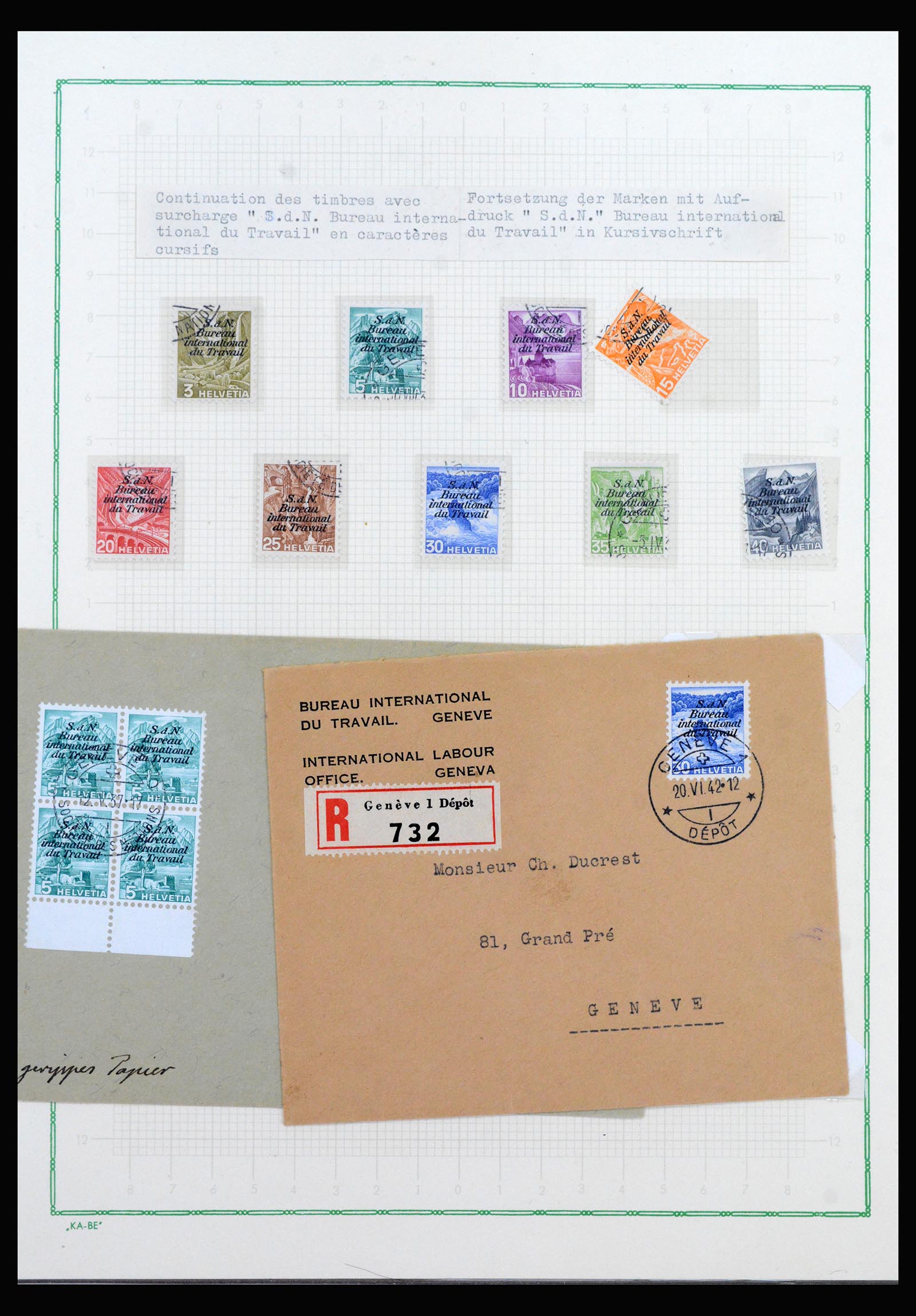 40105 0016 - Postzegelverzameling 40105 Zwitserland dienst supercollectie 1922-195