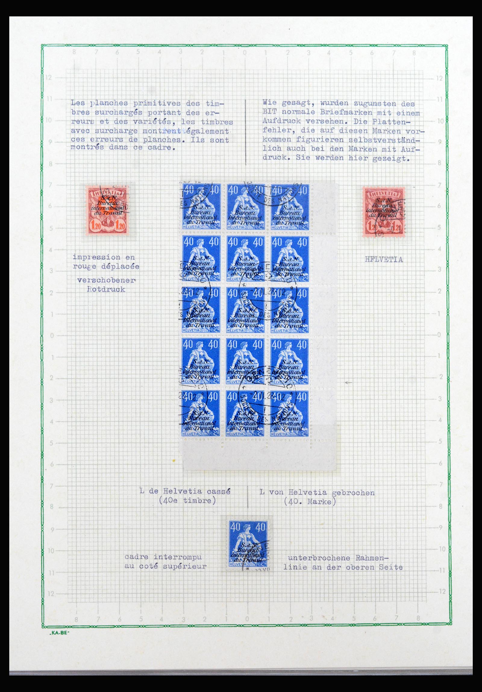 40105 0018 - Postzegelverzameling 40105 Zwitserland dienst supercollectie 1922-195