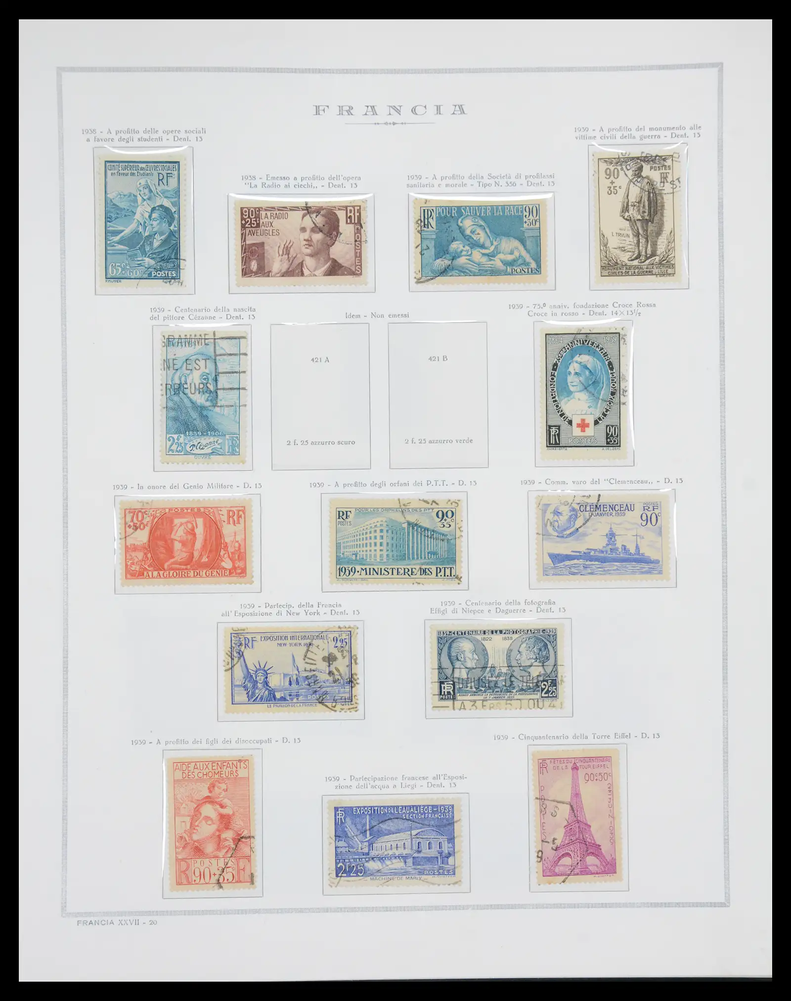 40110 0027 - Stamp collection 40110 France 1849-2000.