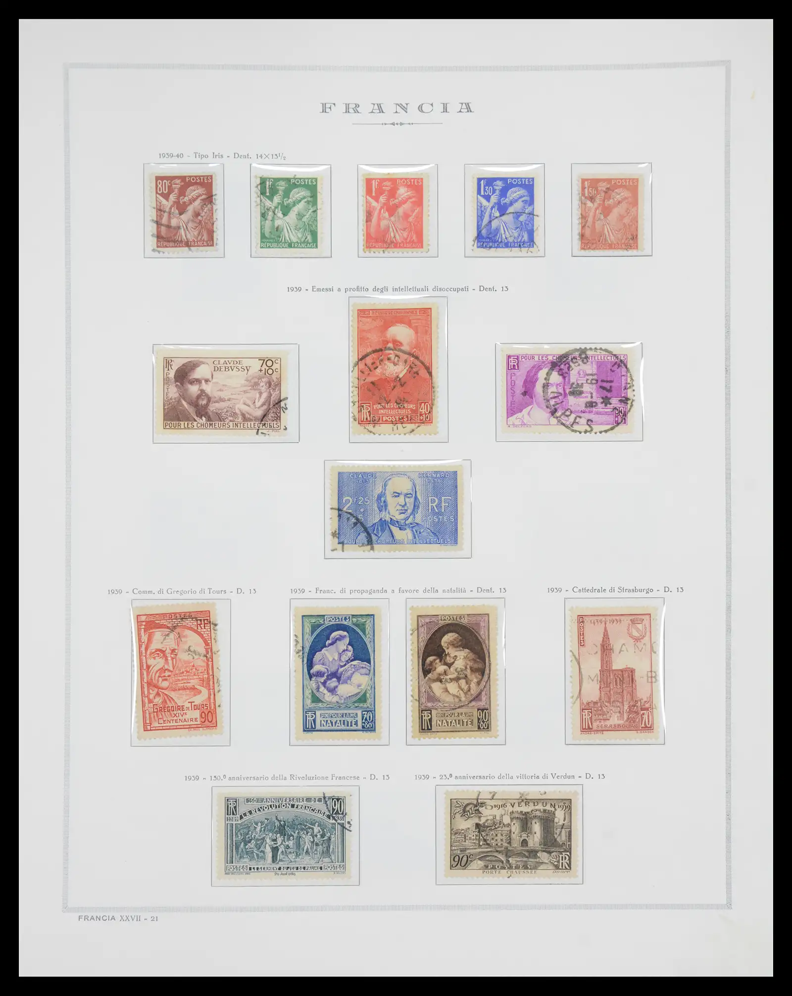 40110 0028 - Stamp collection 40110 France 1849-2000.