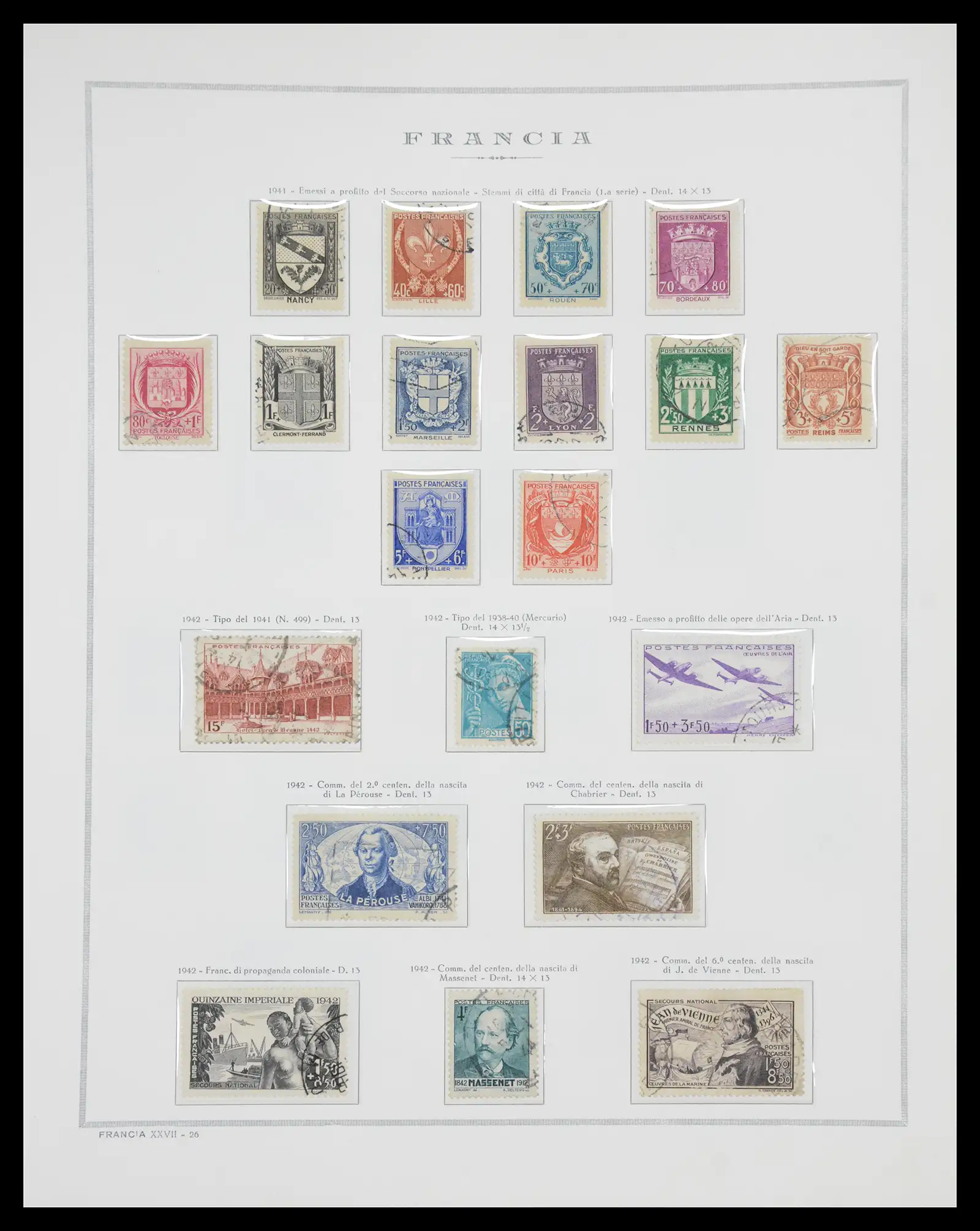 40110 0034 - Stamp collection 40110 France 1849-2000.