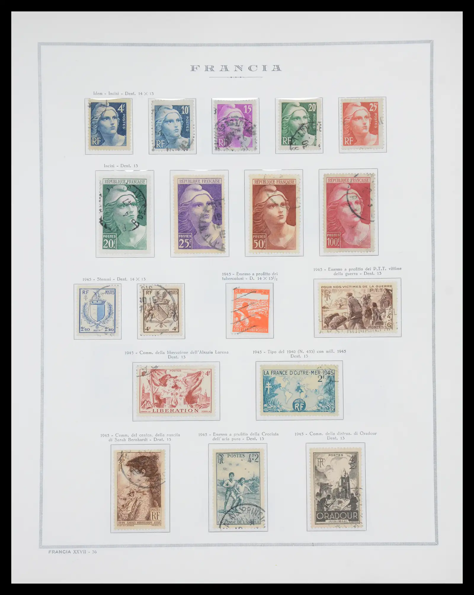40110 0045 - Stamp collection 40110 France 1849-2000.