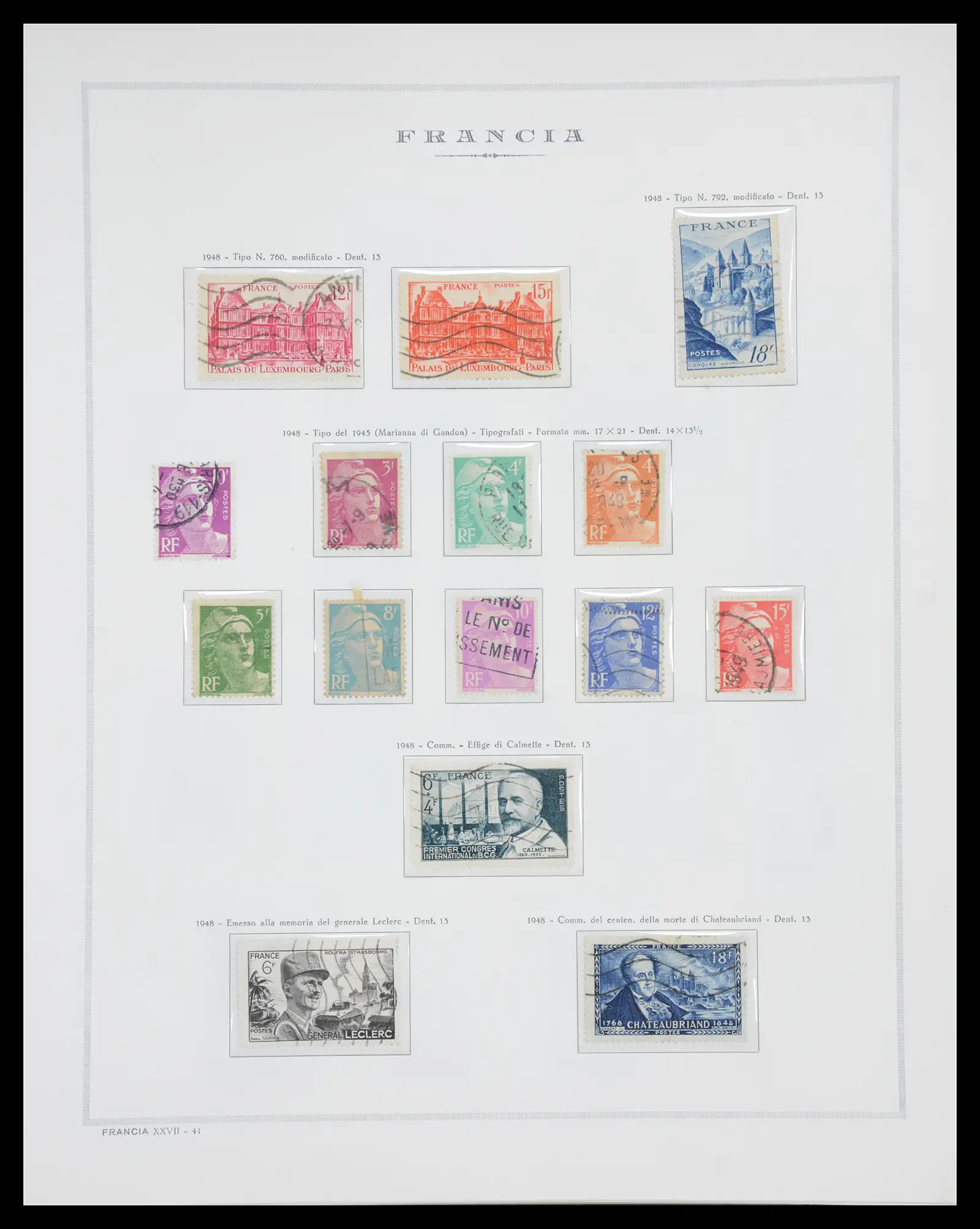 40110 0050 - Stamp collection 40110 France 1849-2000.