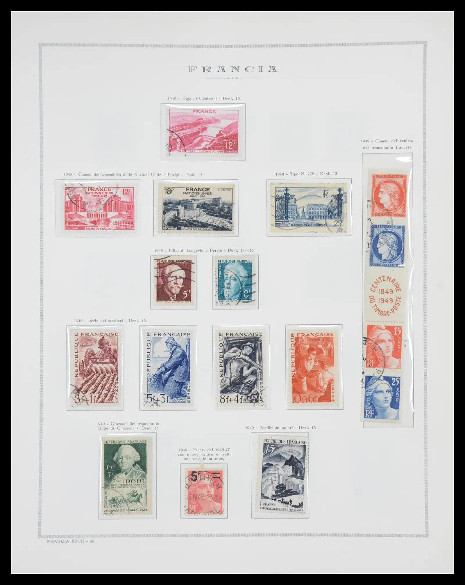 40110 0051 - Stamp collection 40110 France 1849-2000.