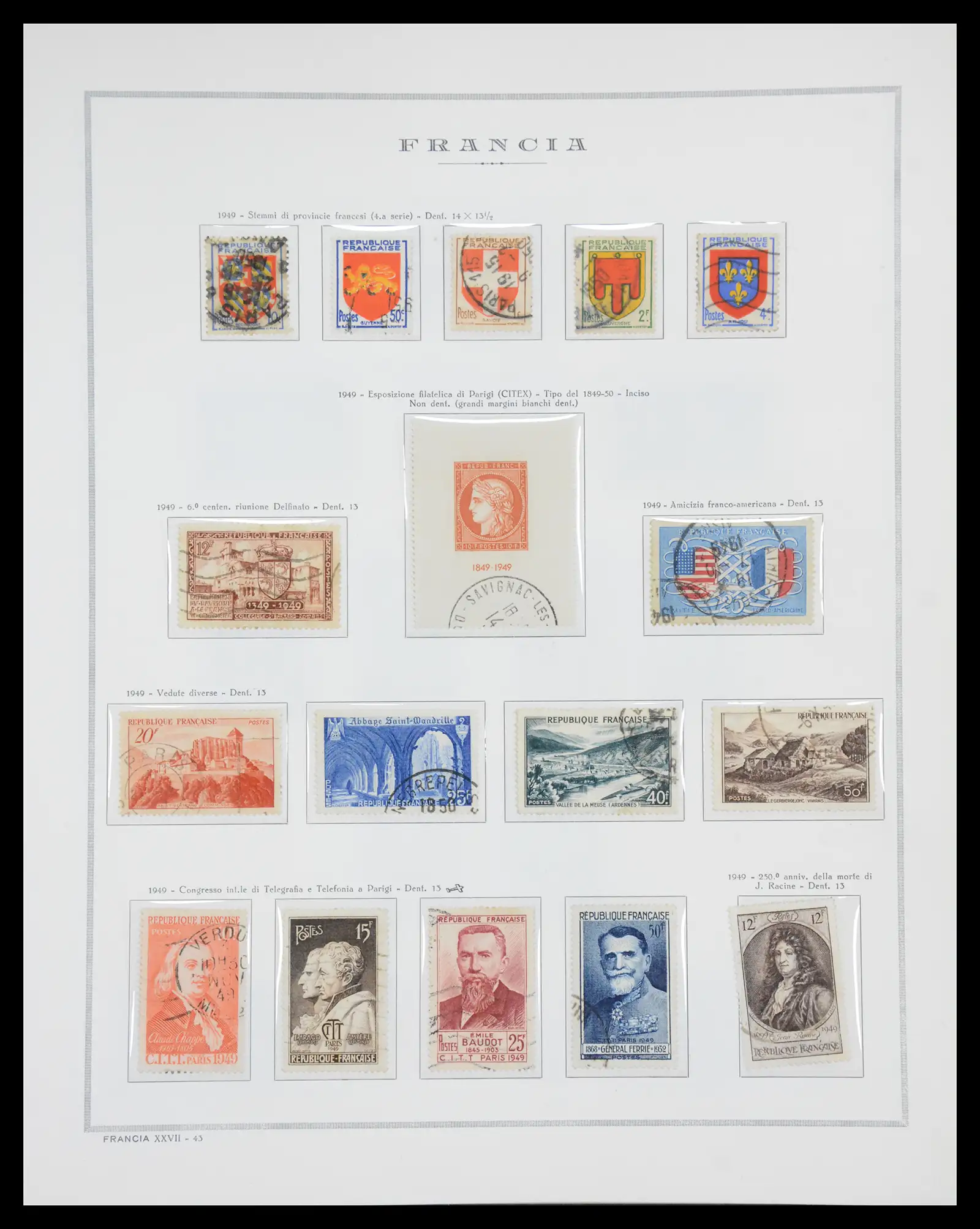 40110 0052 - Stamp collection 40110 France 1849-2000.