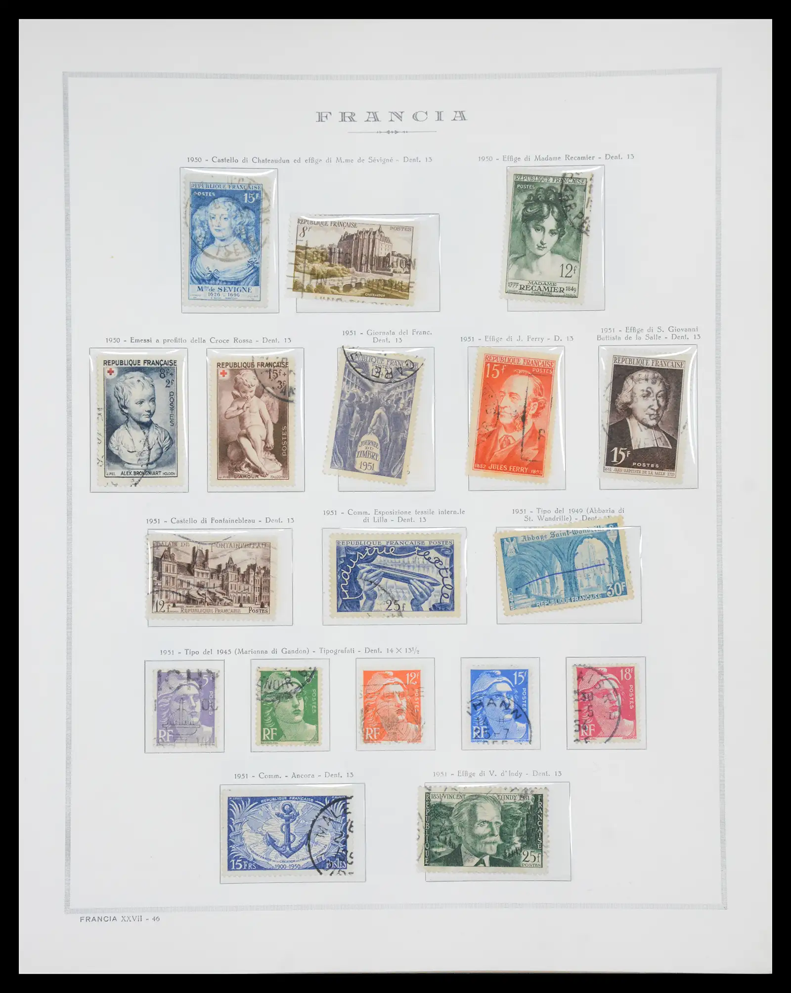 40110 0055 - Stamp collection 40110 France 1849-2000.