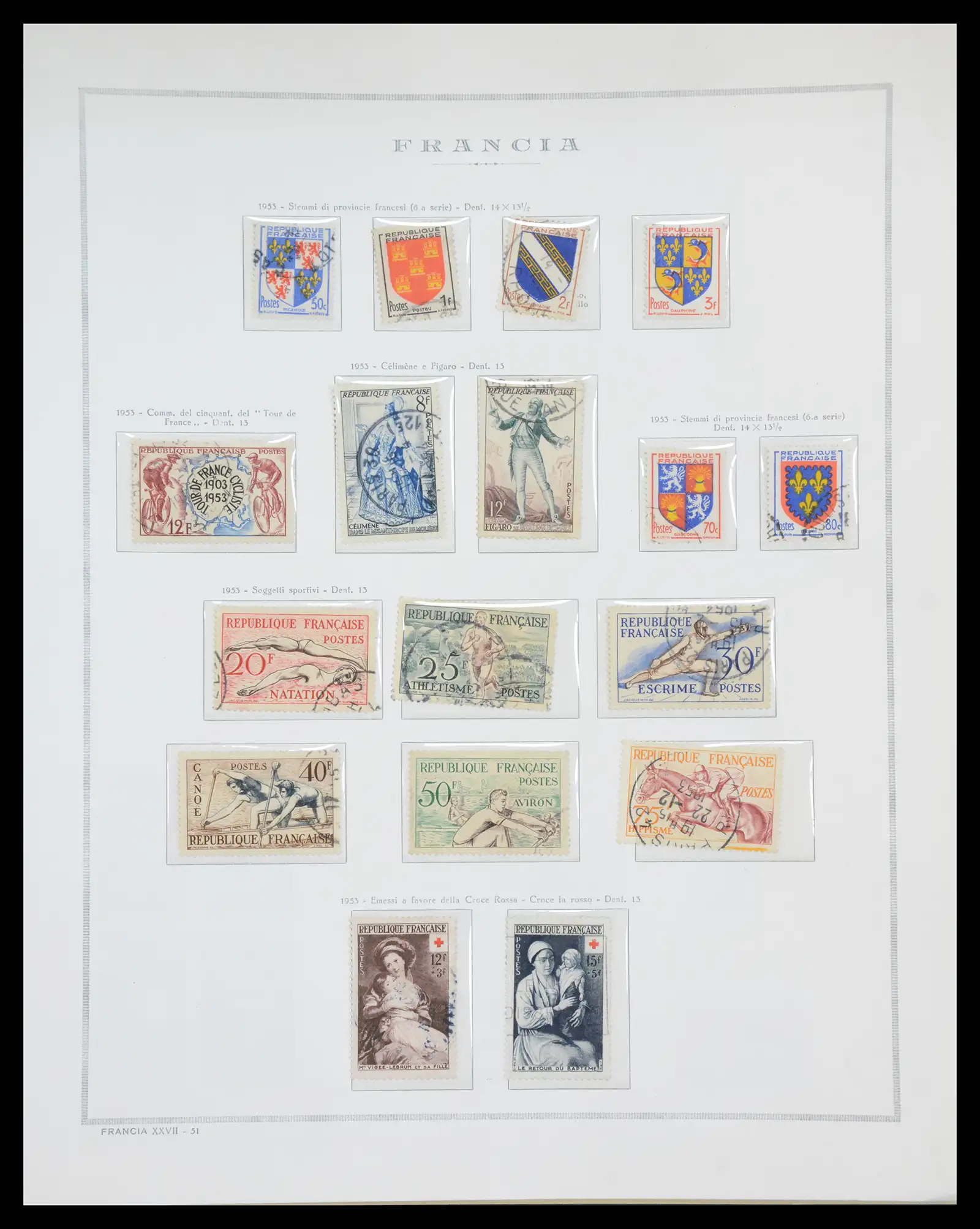 40110 0060 - Stamp collection 40110 France 1849-2000.