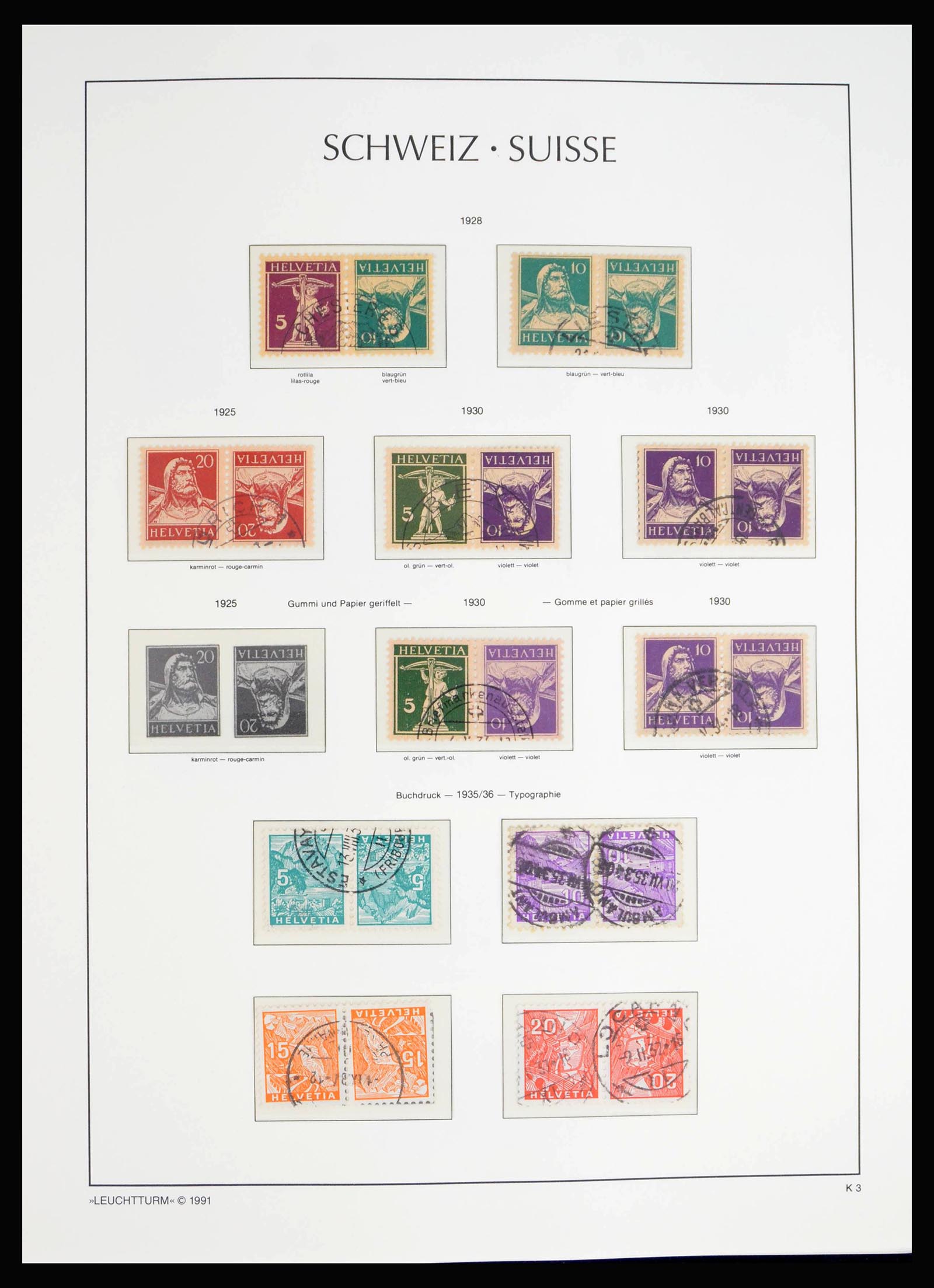 40115 0004 - Postzegelverzameling 40115 Zwitserland combinaties 1909-2000.