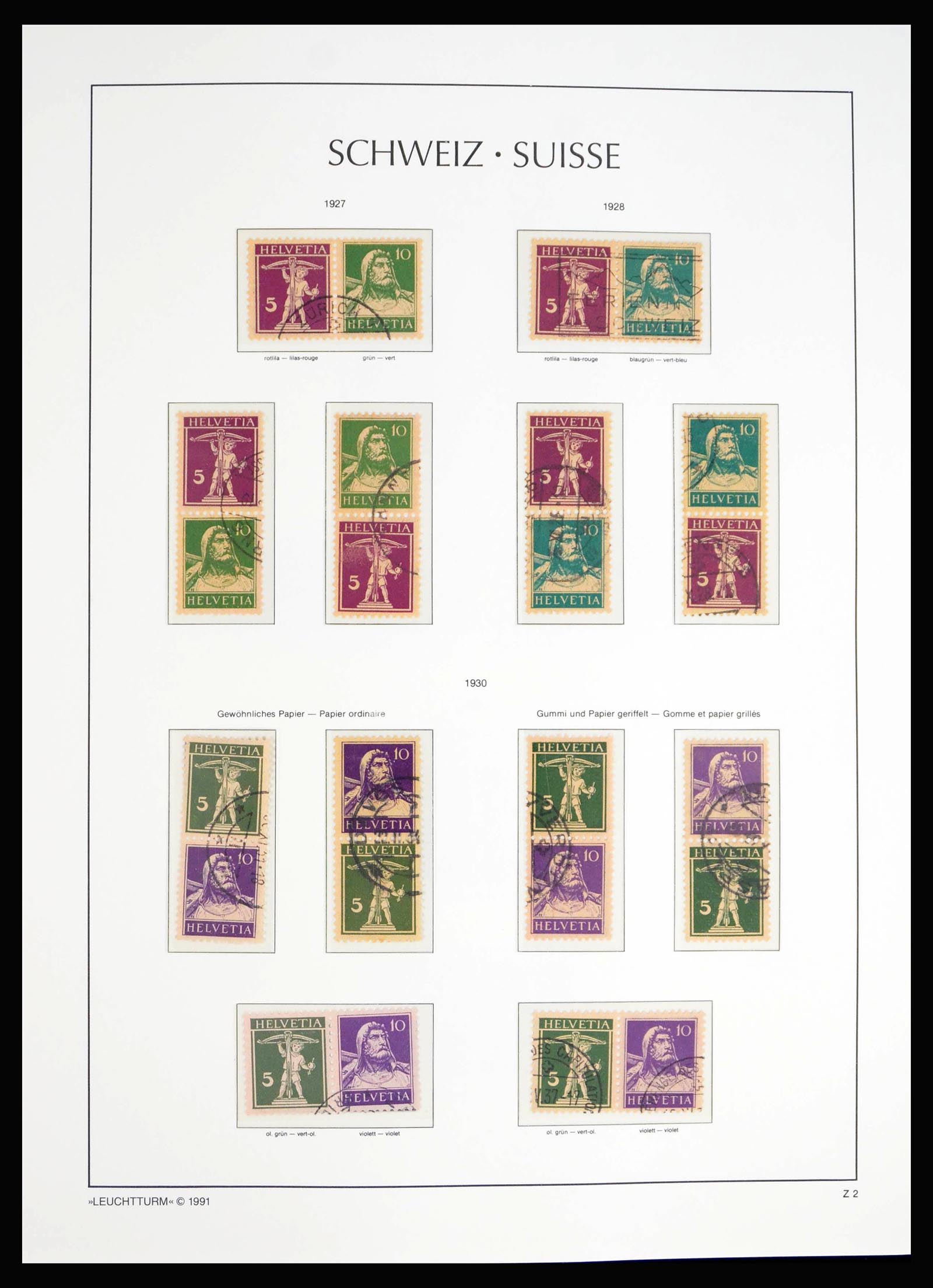 40115 0008 - Postzegelverzameling 40115 Zwitserland combinaties 1909-2000.