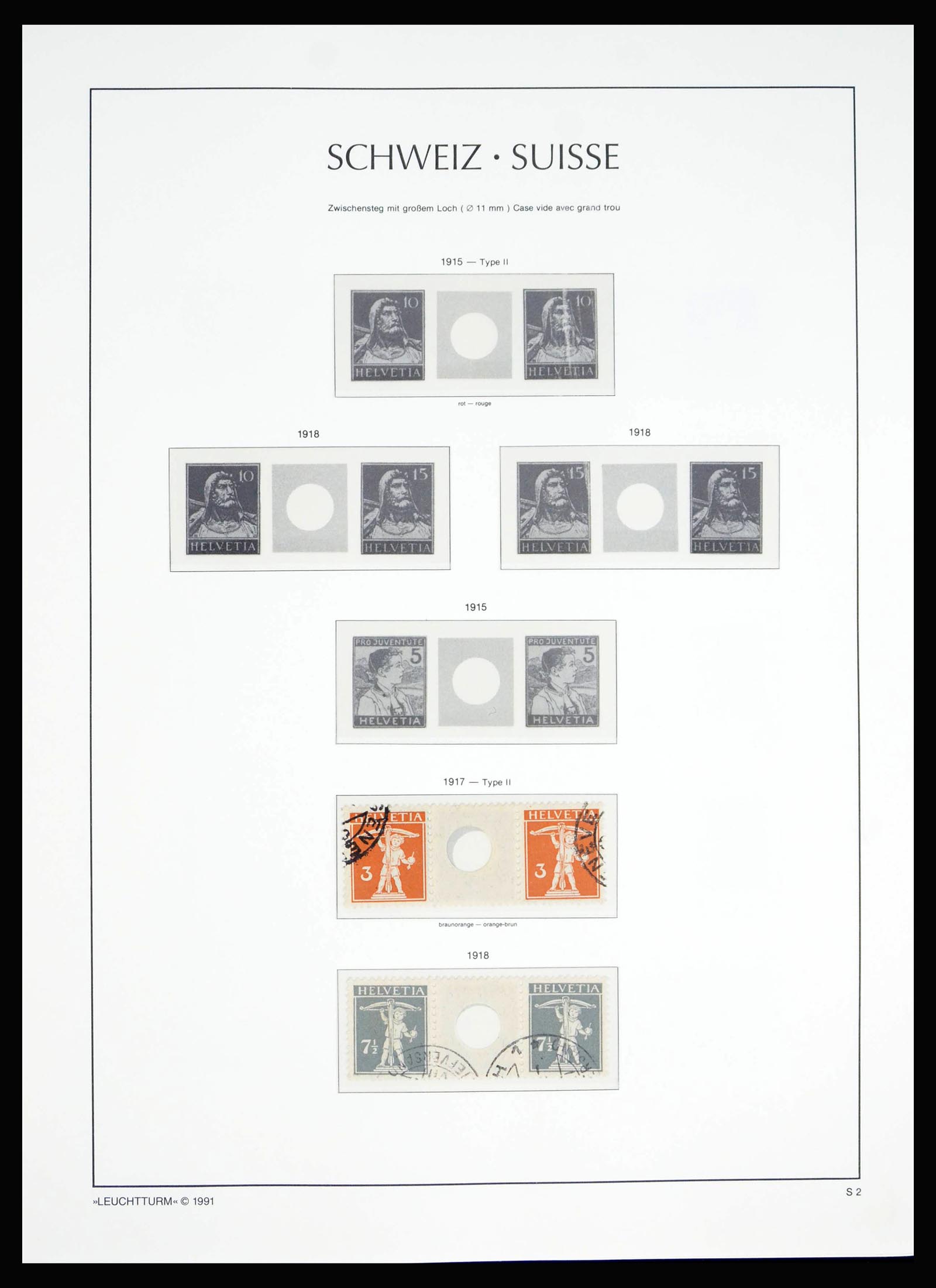 40115 0019 - Postzegelverzameling 40115 Zwitserland combinaties 1909-2000.