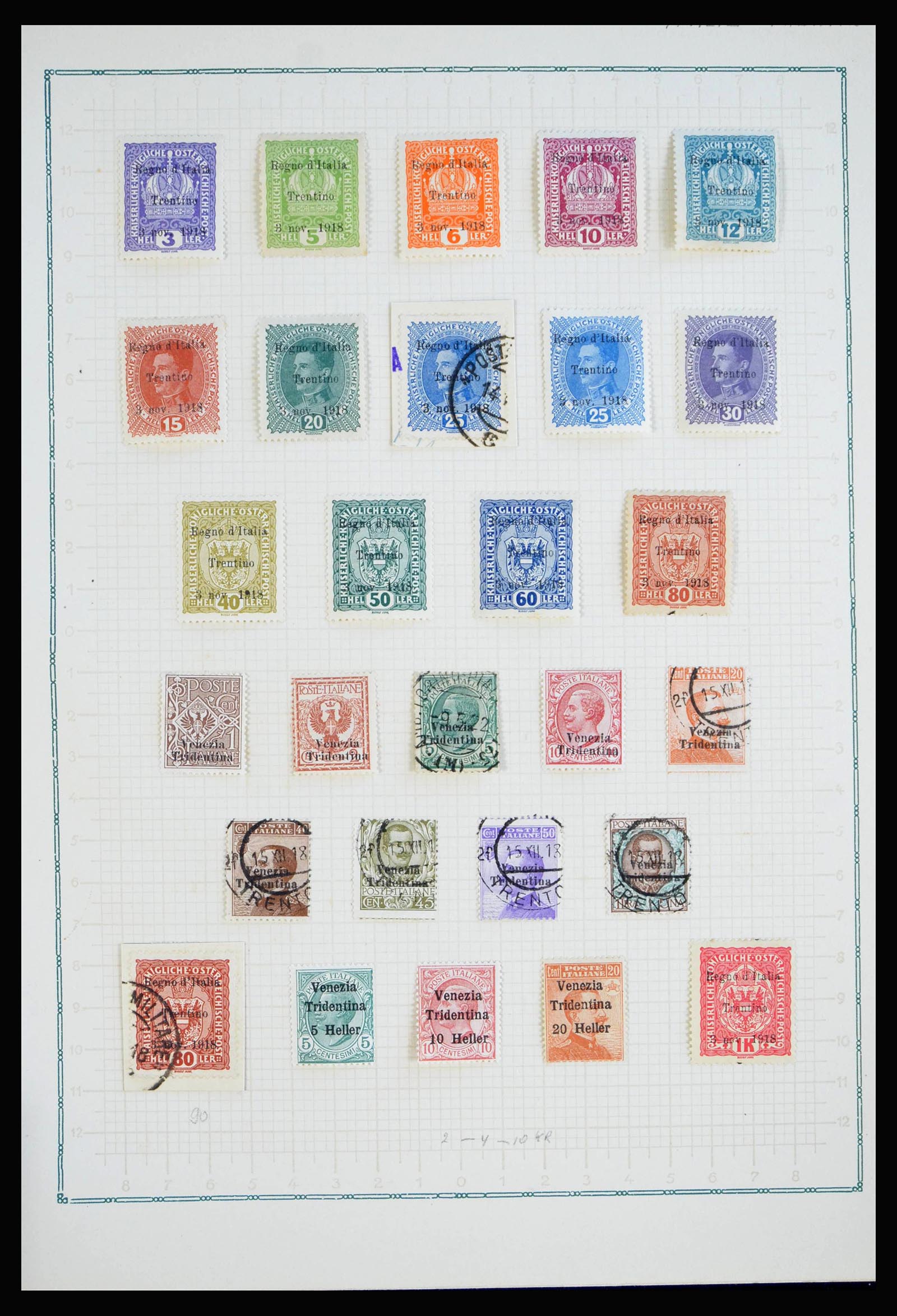 40116 0004 - Postzegelverzameling 40116 Italiaanse gebieden en bezettingen 1918-19
