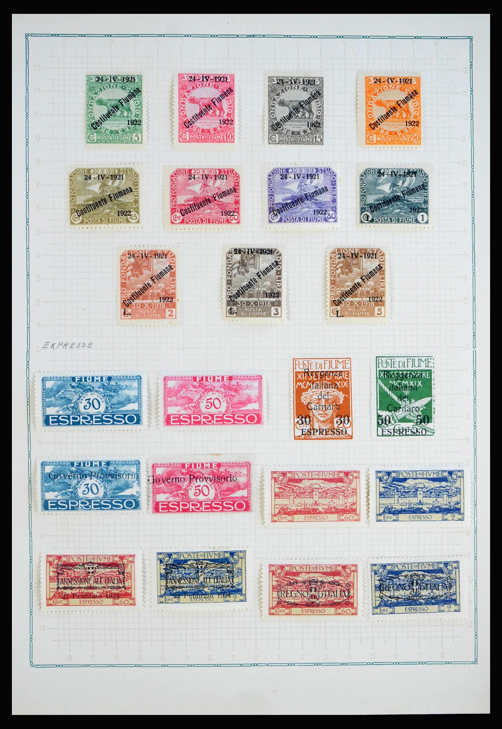 40116 0012 - Postzegelverzameling 40116 Italiaanse gebieden en bezettingen 1918-19