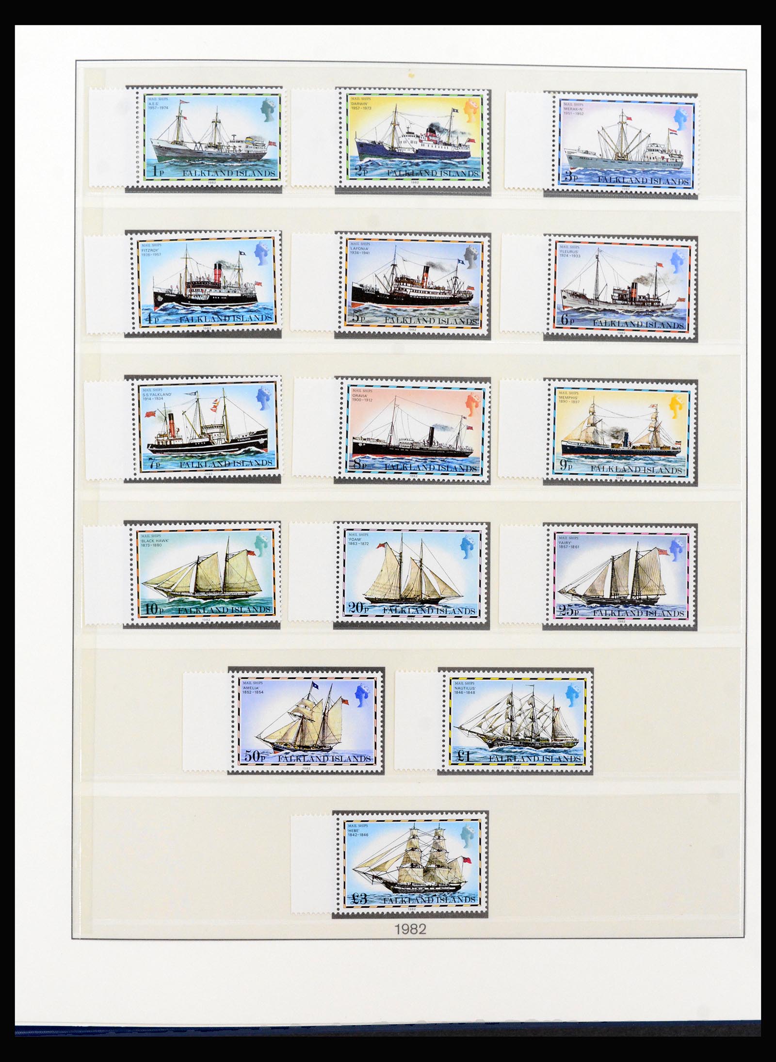 40122 0011 - Postzegelverzameling 40122 Falkland Eilanden 1968-1998.