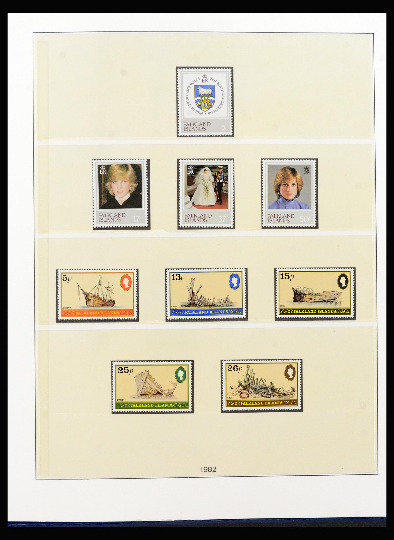 40122 0012 - Postzegelverzameling 40122 Falkland Eilanden 1968-1998.