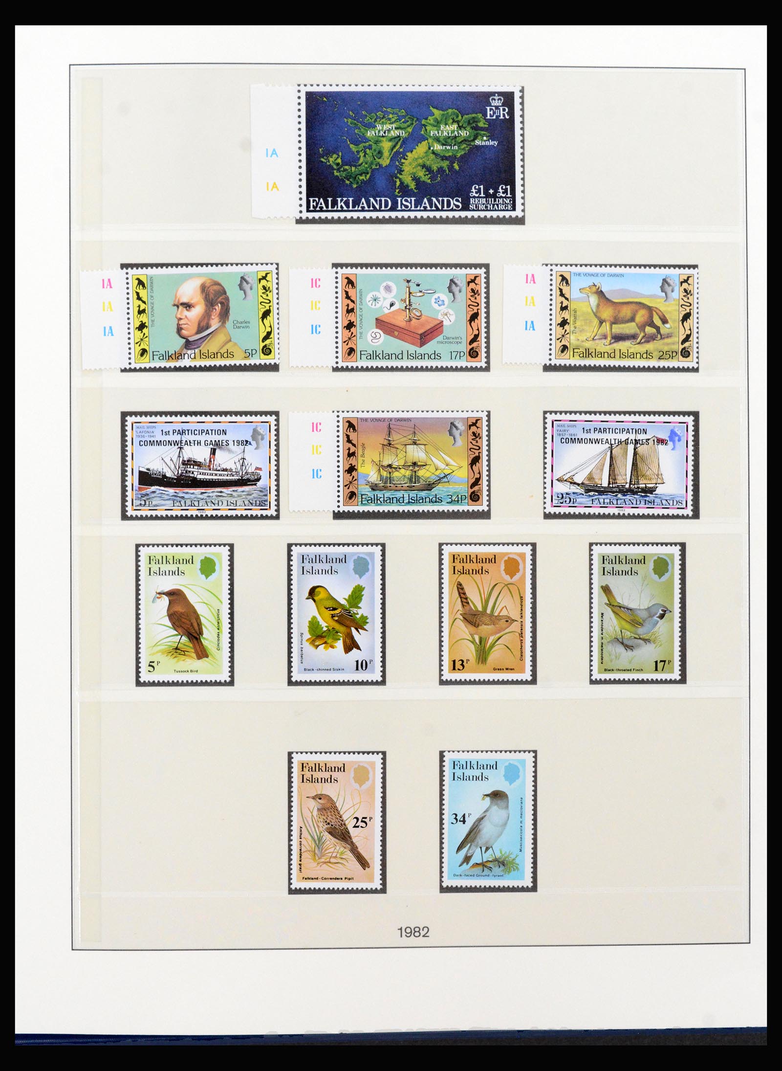 40122 0013 - Postzegelverzameling 40122 Falkland Eilanden 1968-1998.