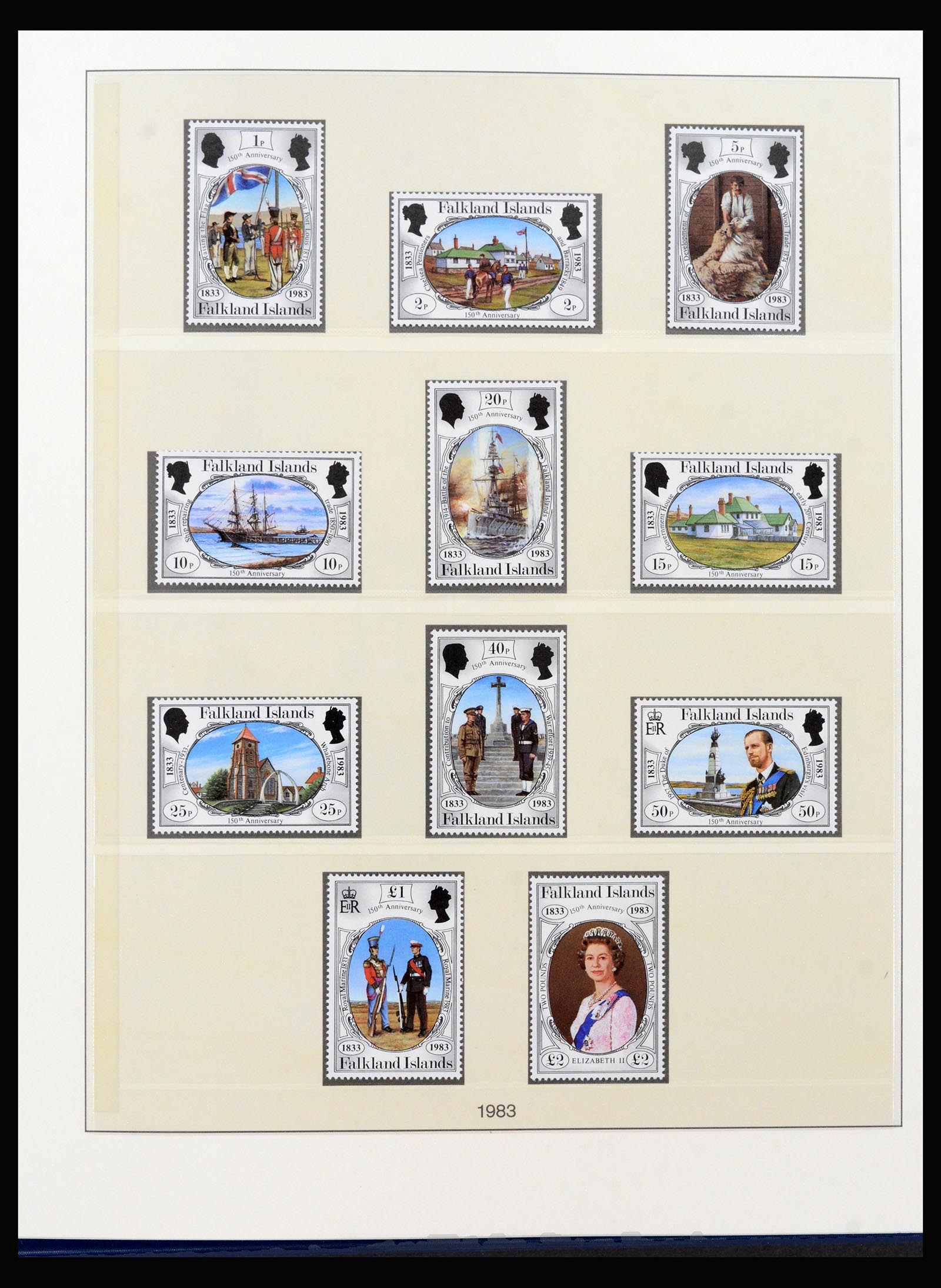 40122 0014 - Postzegelverzameling 40122 Falkland Eilanden 1968-1998.