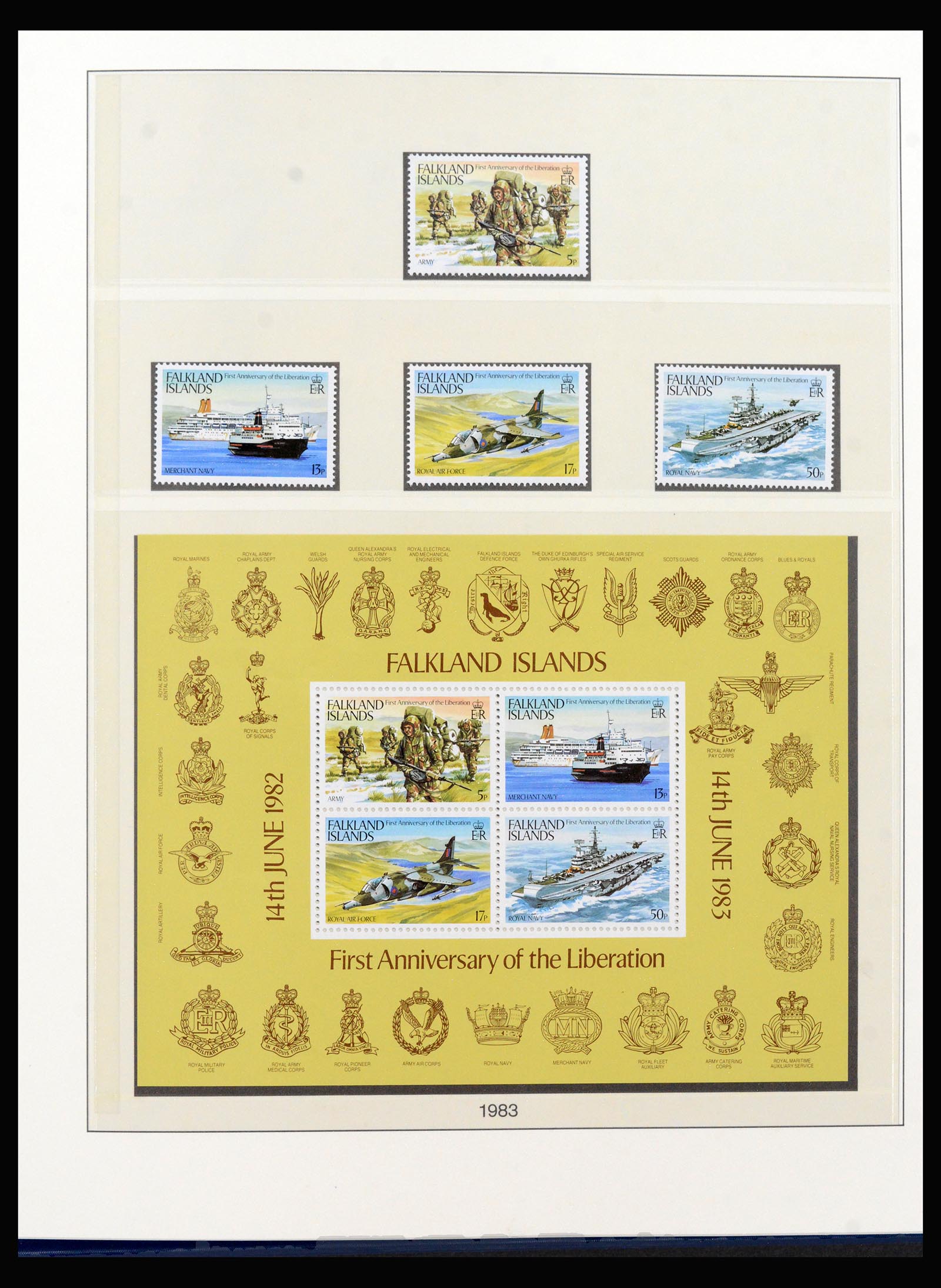 40122 0015 - Postzegelverzameling 40122 Falkland Eilanden 1968-1998.