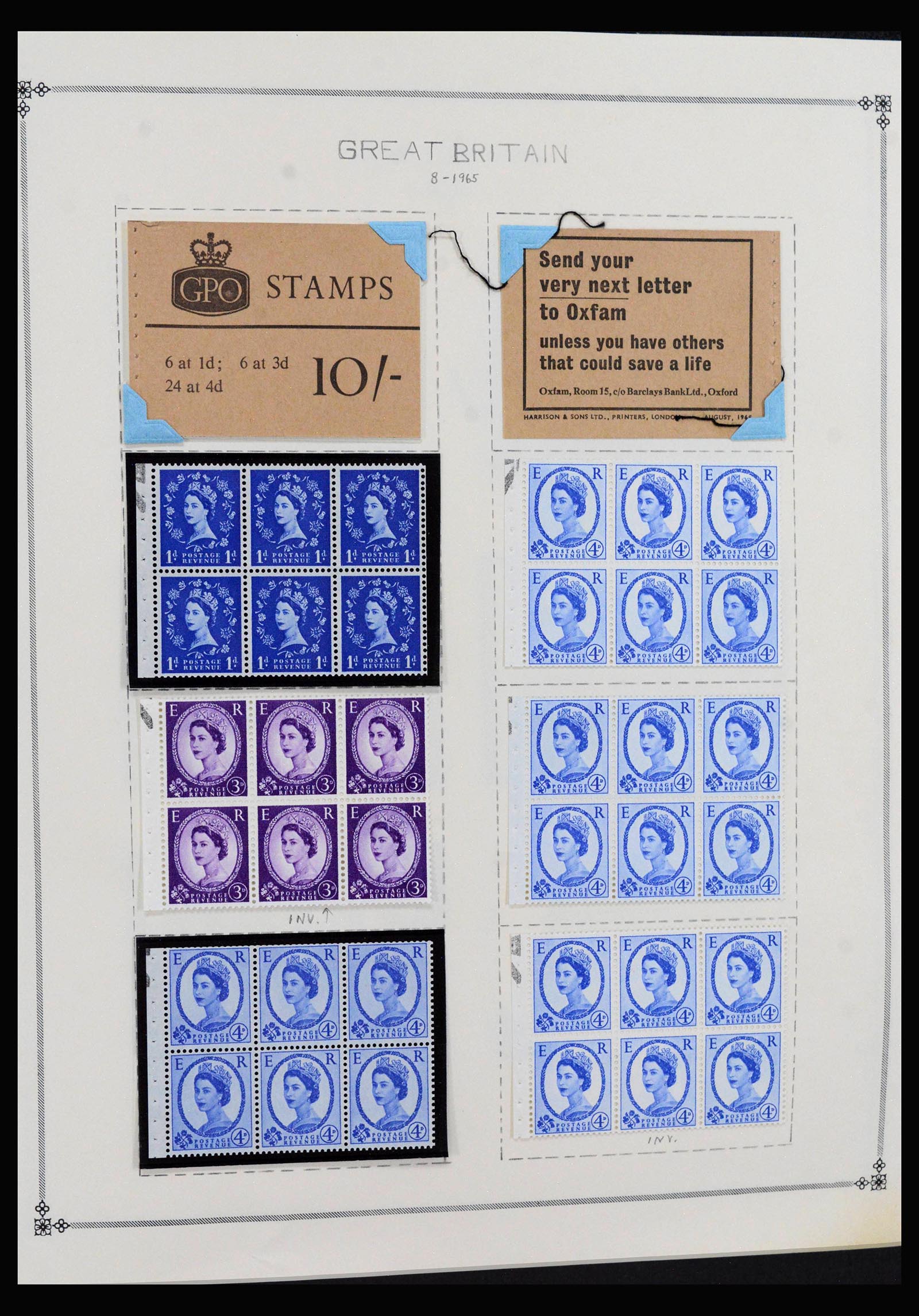 40128 0002 - Postzegelverzameling 40128 Engeland postzegelboekjes 1965-1994.