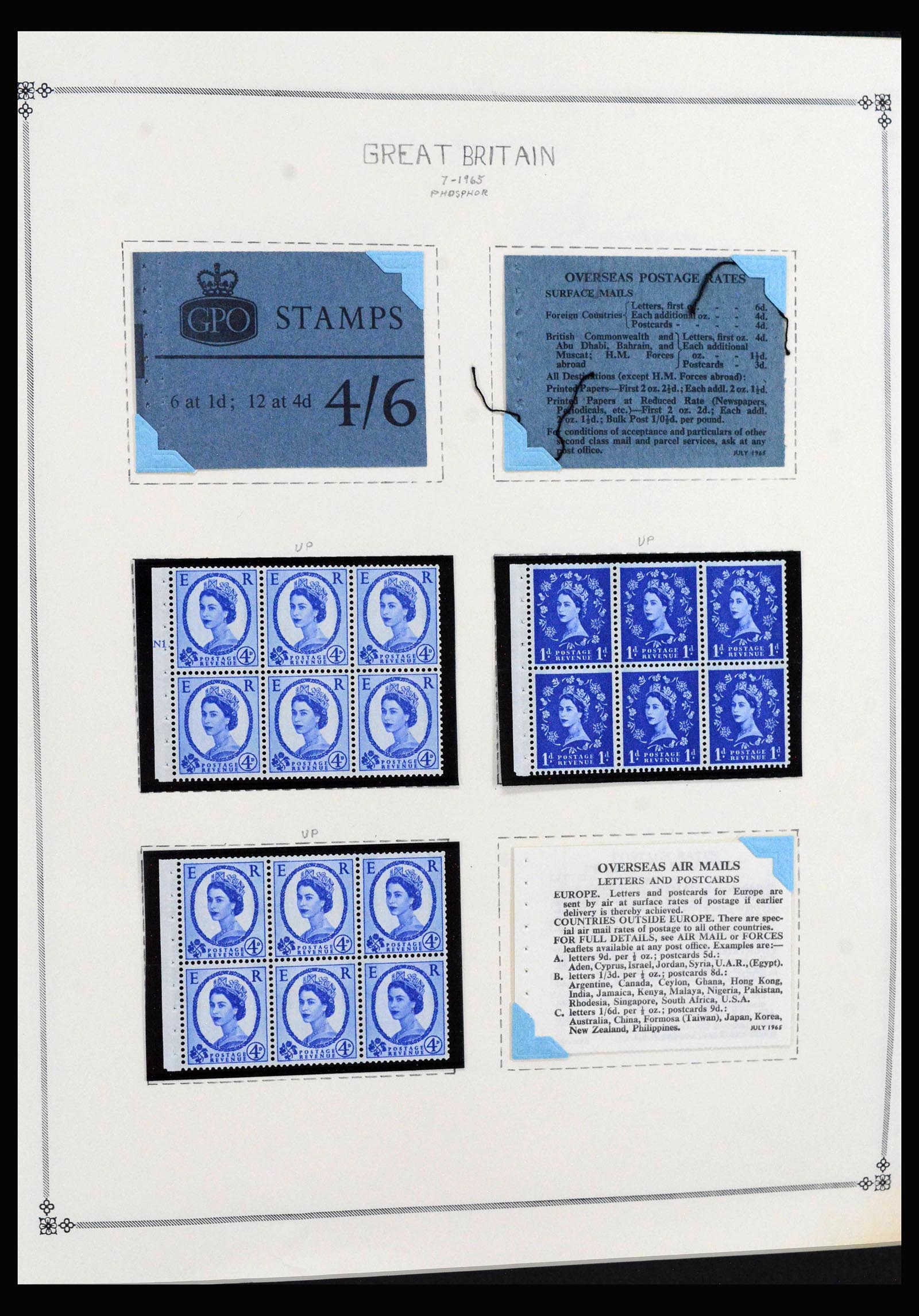40128 0003 - Postzegelverzameling 40128 Engeland postzegelboekjes 1965-1994.