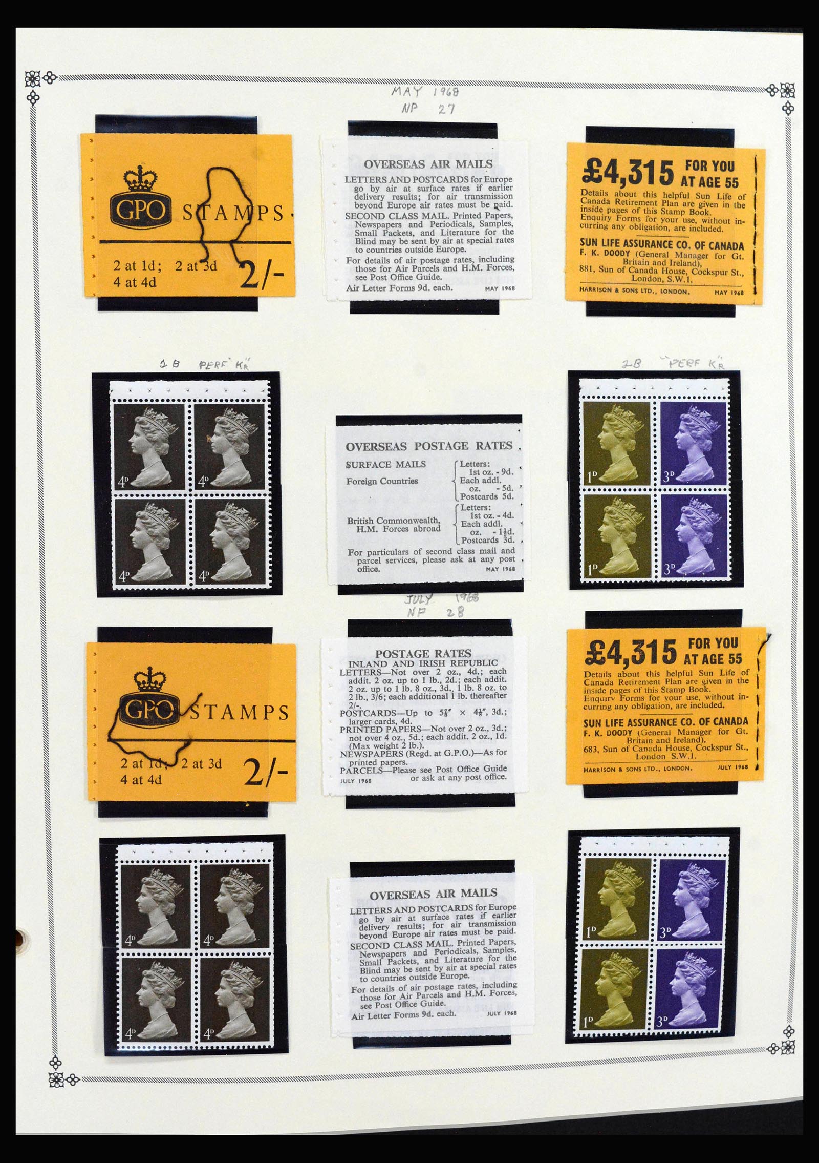40128 0006 - Postzegelverzameling 40128 Engeland postzegelboekjes 1965-1994.