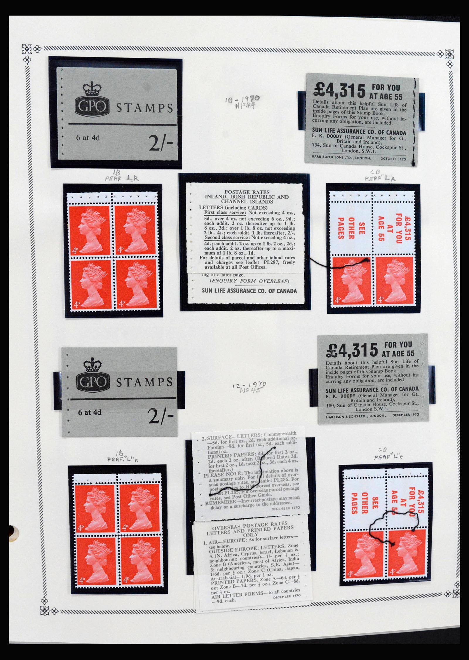 40128 0014 - Postzegelverzameling 40128 Engeland postzegelboekjes 1965-1994.