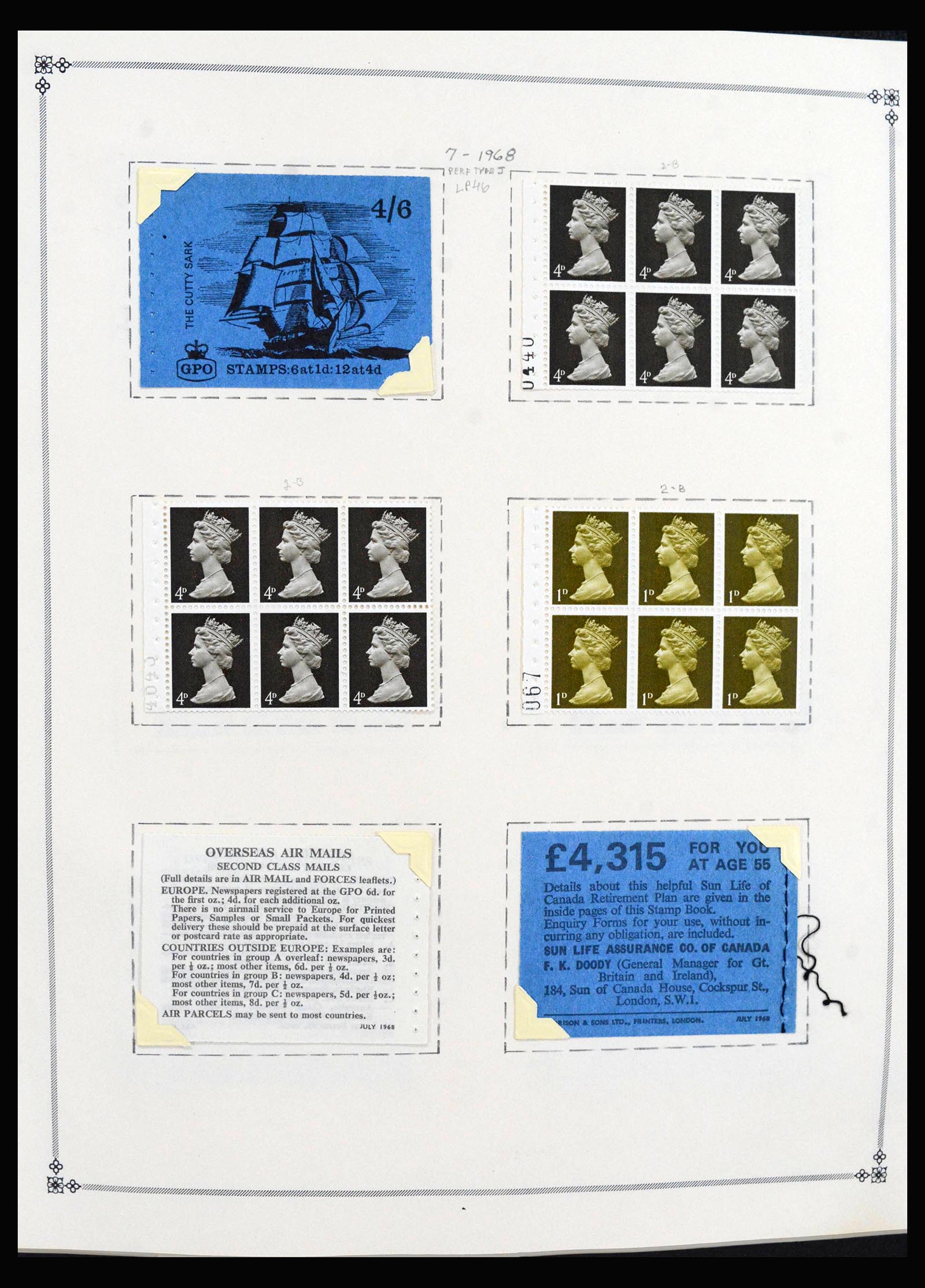 40128 0016 - Postzegelverzameling 40128 Engeland postzegelboekjes 1965-1994.