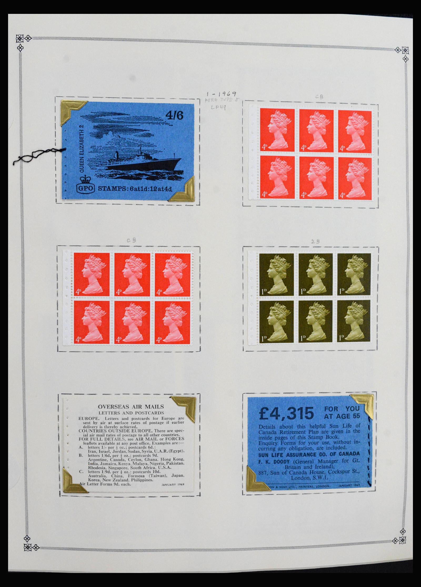 40128 0018 - Postzegelverzameling 40128 Engeland postzegelboekjes 1965-1994.
