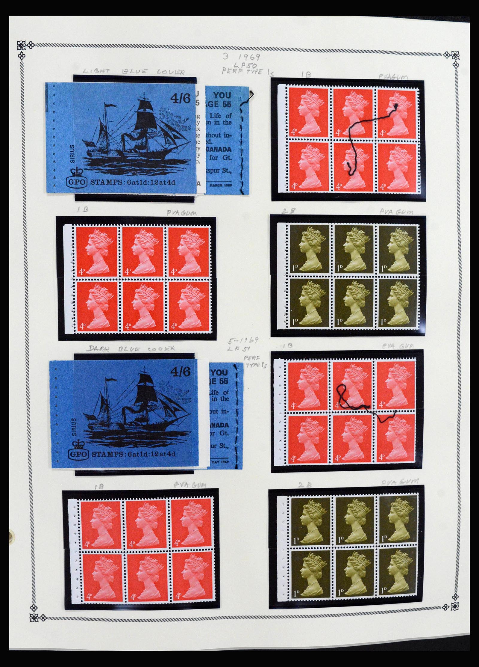 40128 0019 - Postzegelverzameling 40128 Engeland postzegelboekjes 1965-1994.